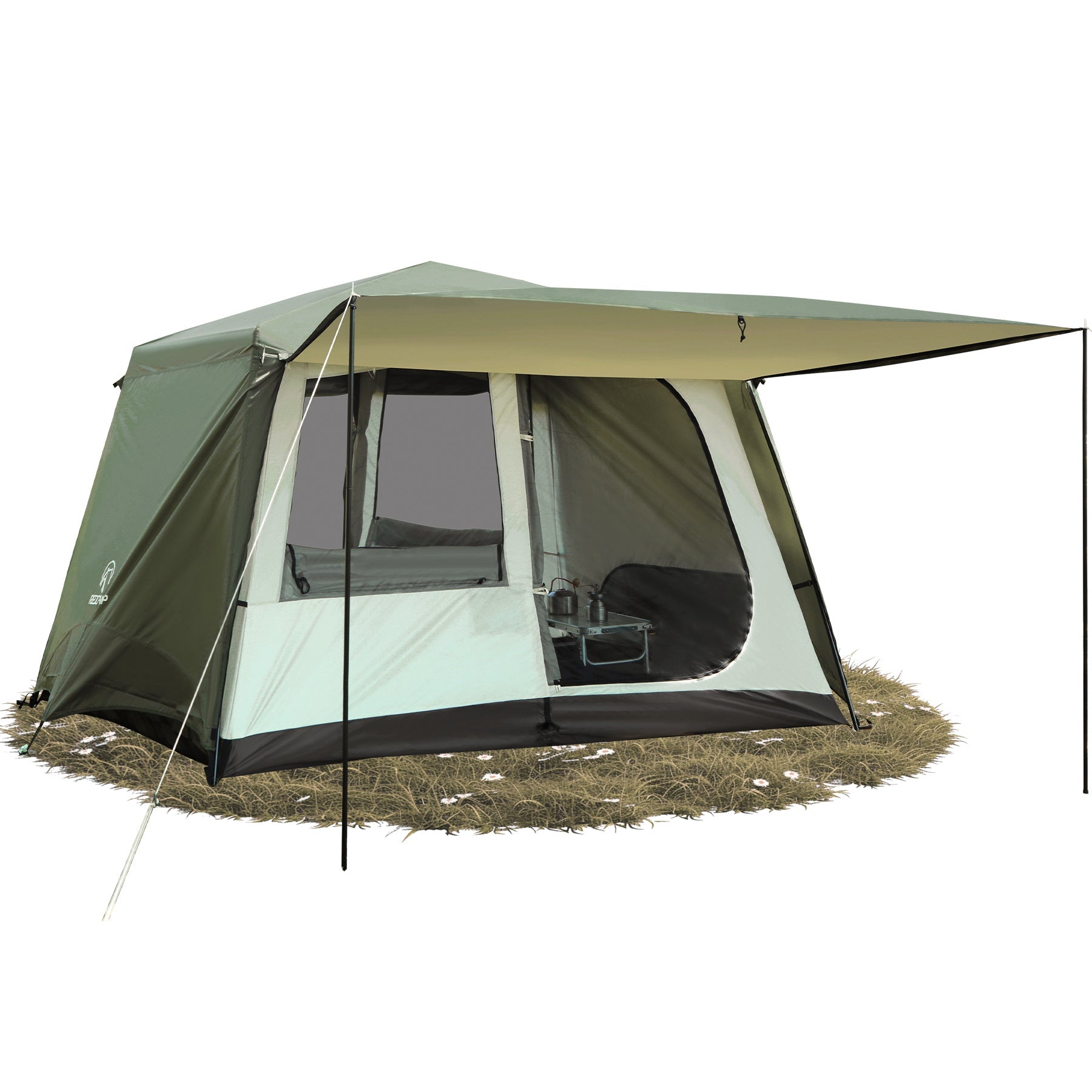Large 6/8 Person Family Tent with Rainfly & Windproof