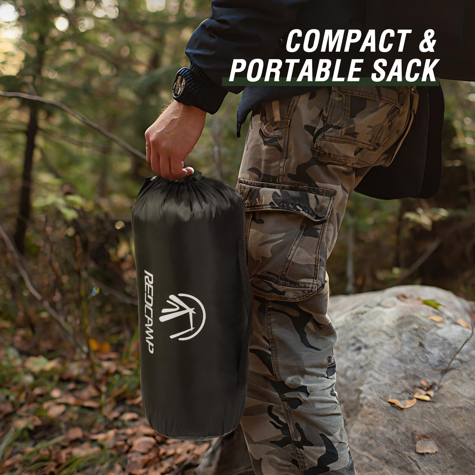 Wobbie Blanket, Poncho Liner for Hiking, Survival Compression Carry Bag