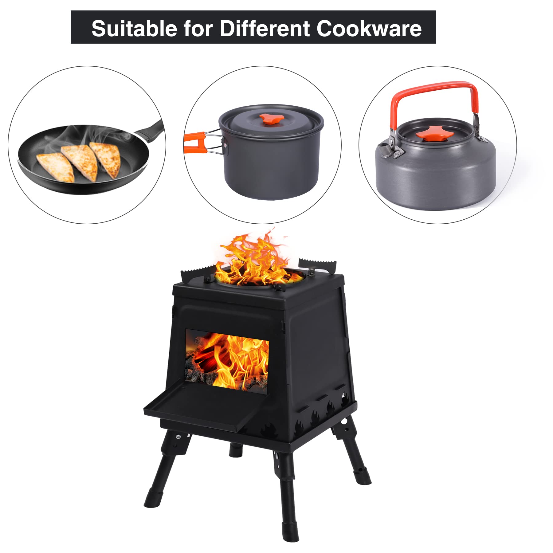 Wood Burning Camping Stove, portable wood stove for camping