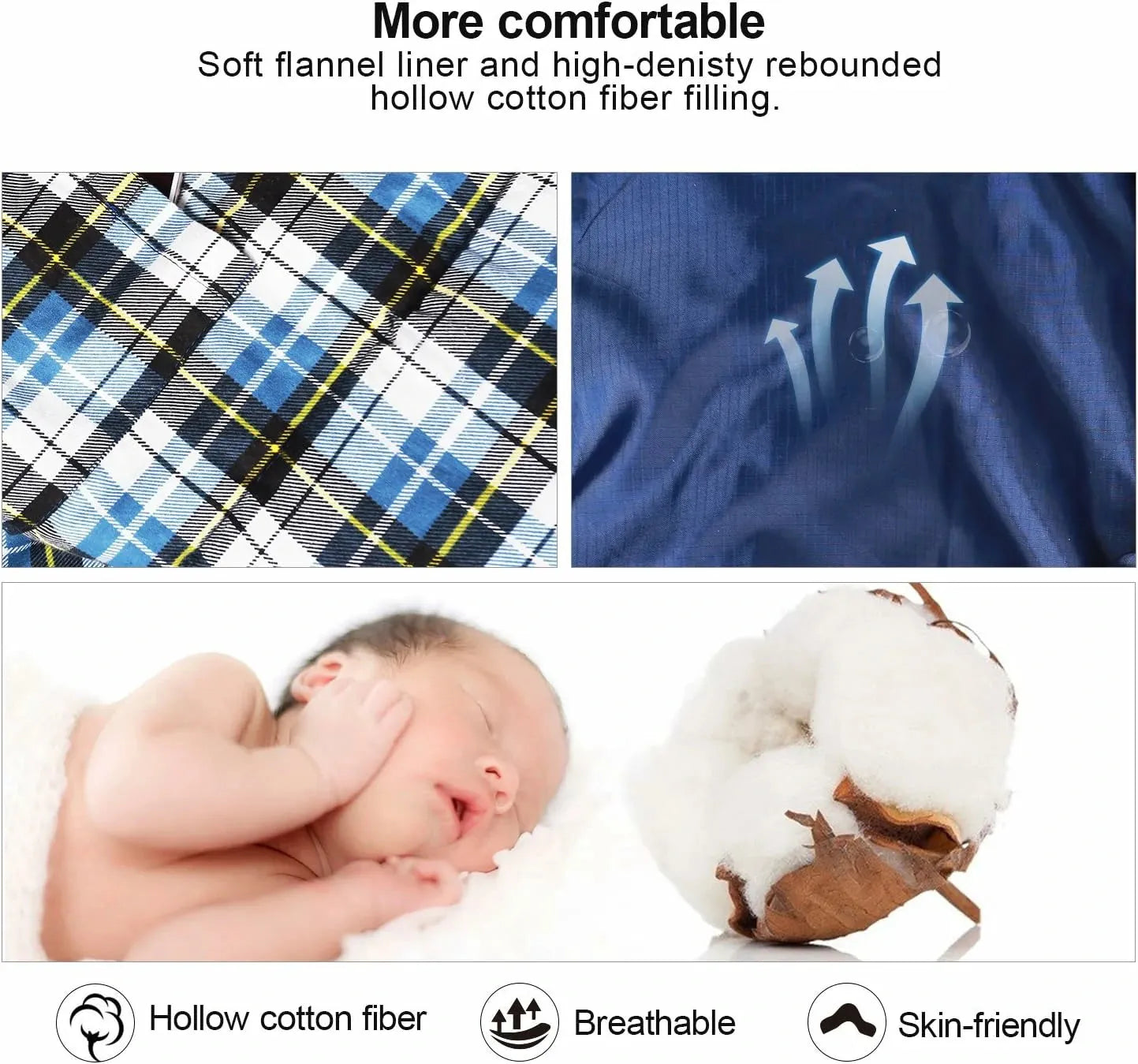 REDCAMP Flannel Sleeping Bag for Adults