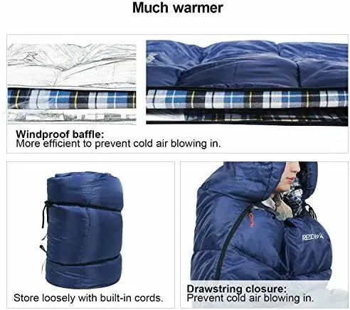 REDCAMP Flannel Sleeping Bag for Adults