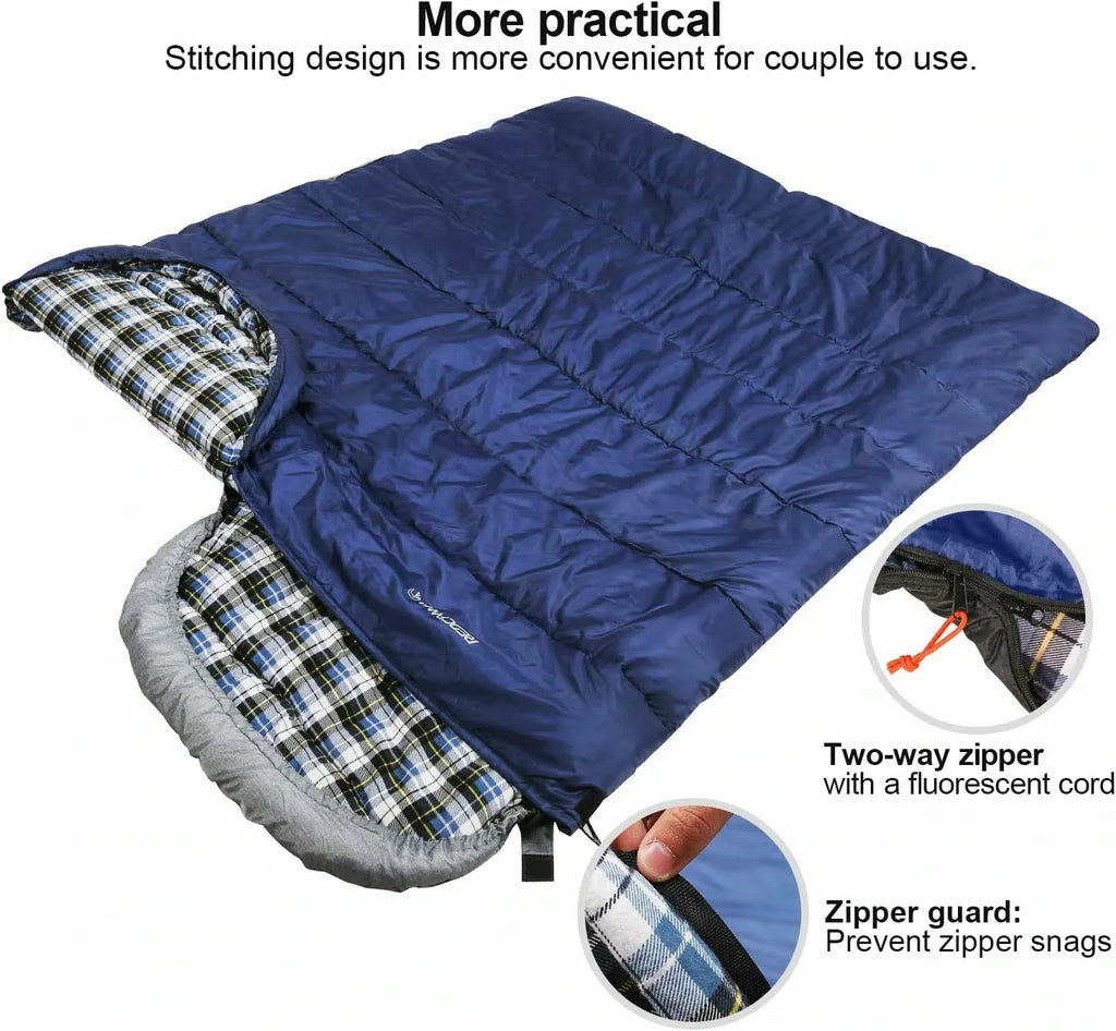 REDCAMP Flannel Sleeping Bag for Adults