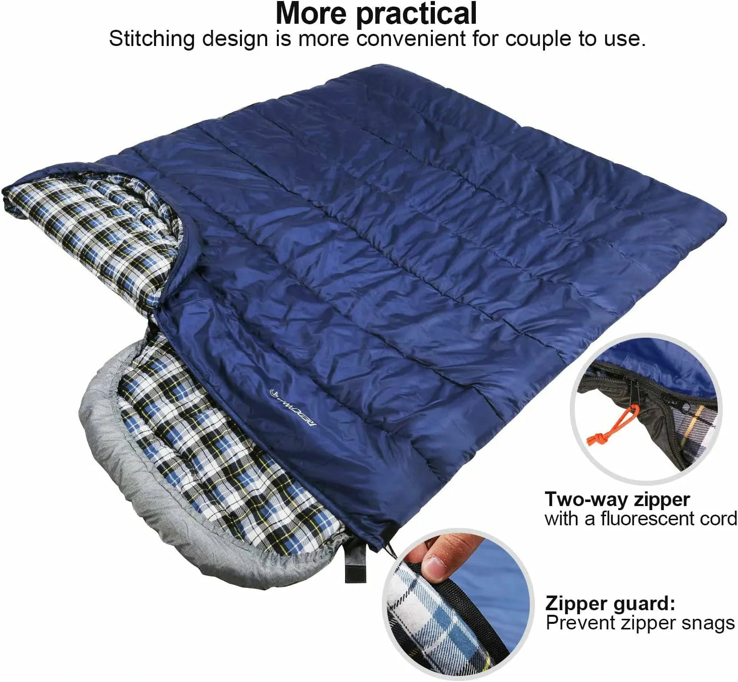 REDCAMP Flannel Sleeping Bag for Adults