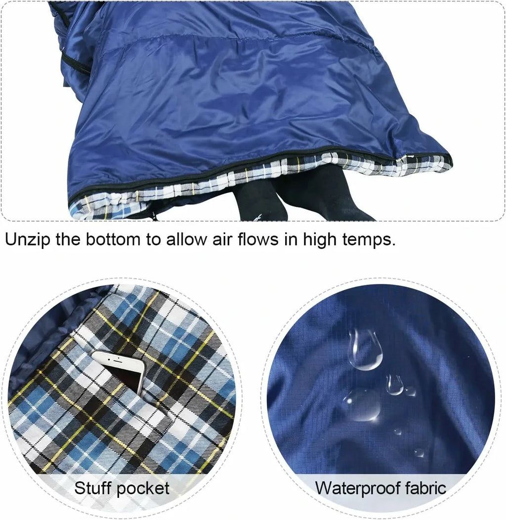 REDCAMP Flannel Sleeping Bag for Adults