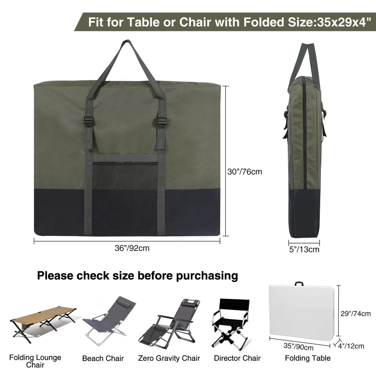 Portable Folding Storage Table Bag