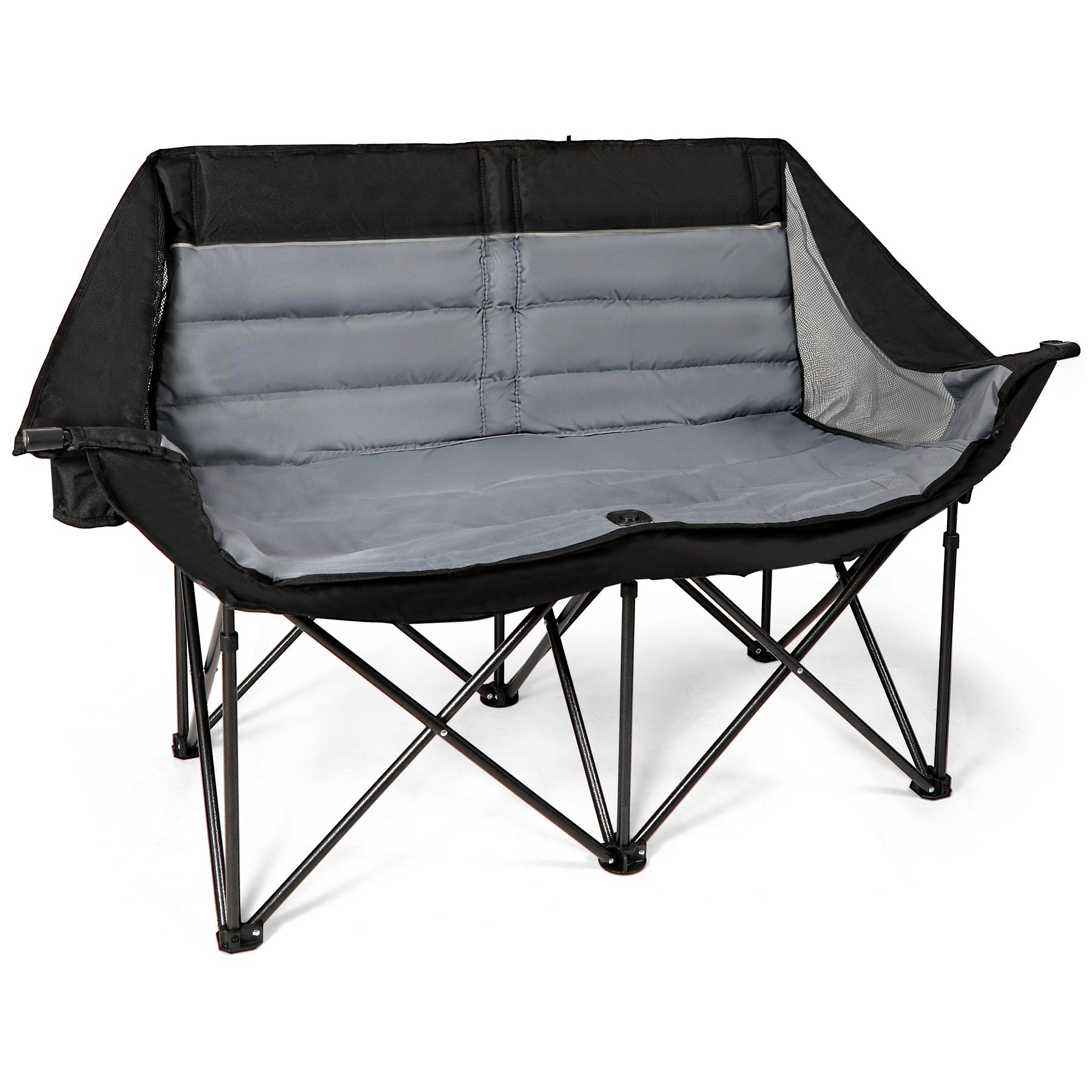 Folding Double Camping Chair for Adults，Oversized Portable Loveseat Chair for 2 Person