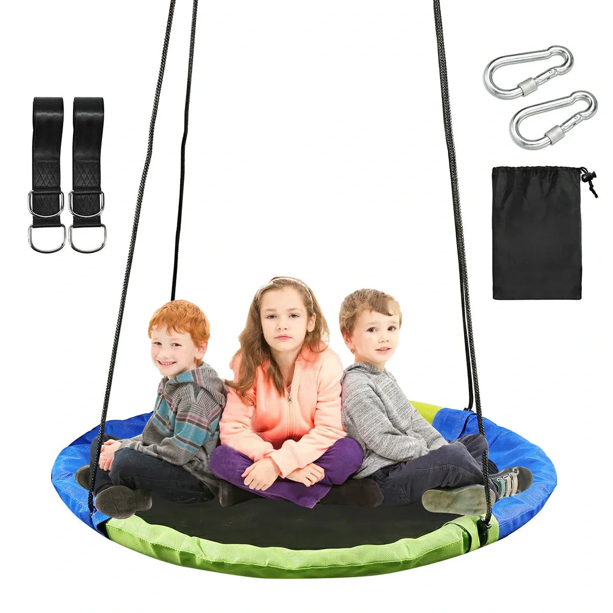40"/43" Round Saucer Tree Swing for Kids
