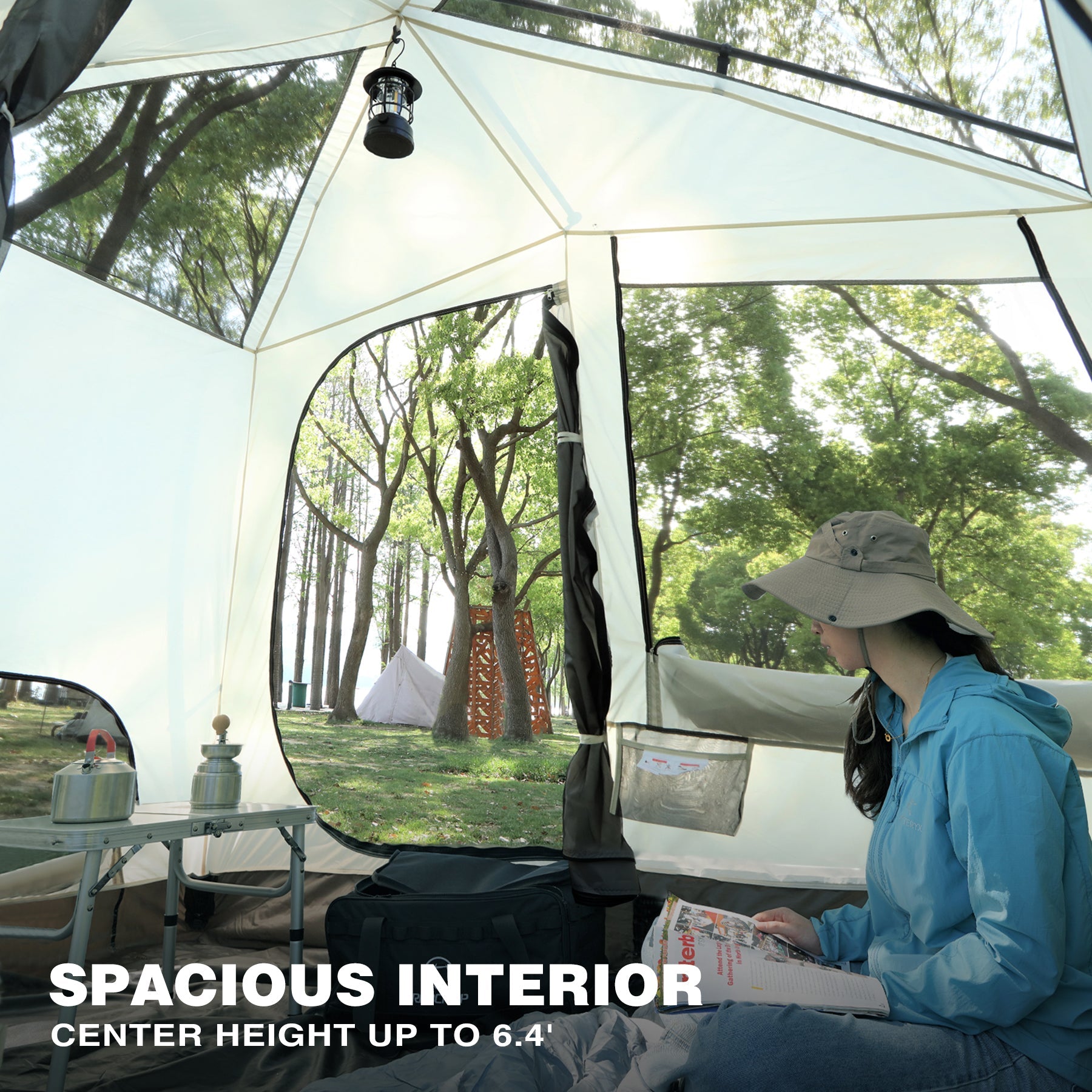 Large 6/8 Person Family Tent with Rainfly & Windproof