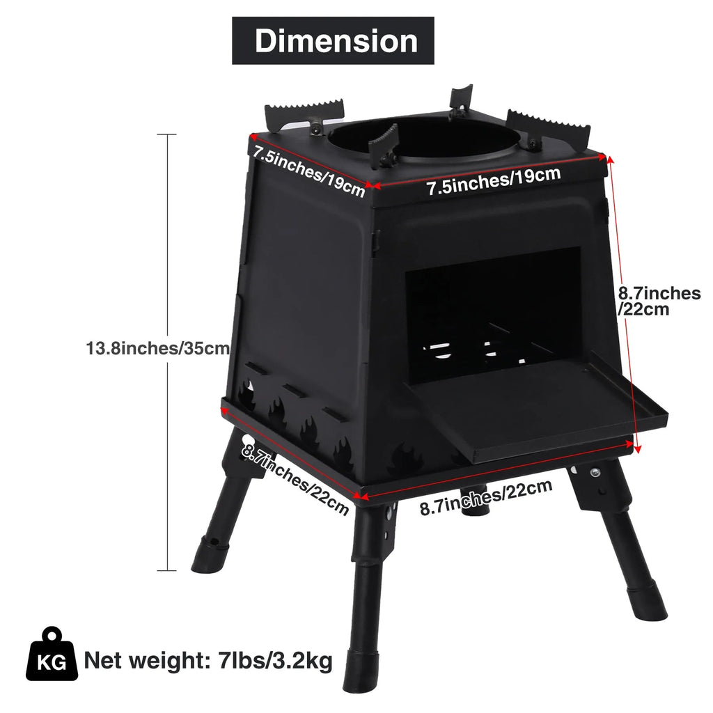 Wood Burning Camping Stove, portable wood stove for camping