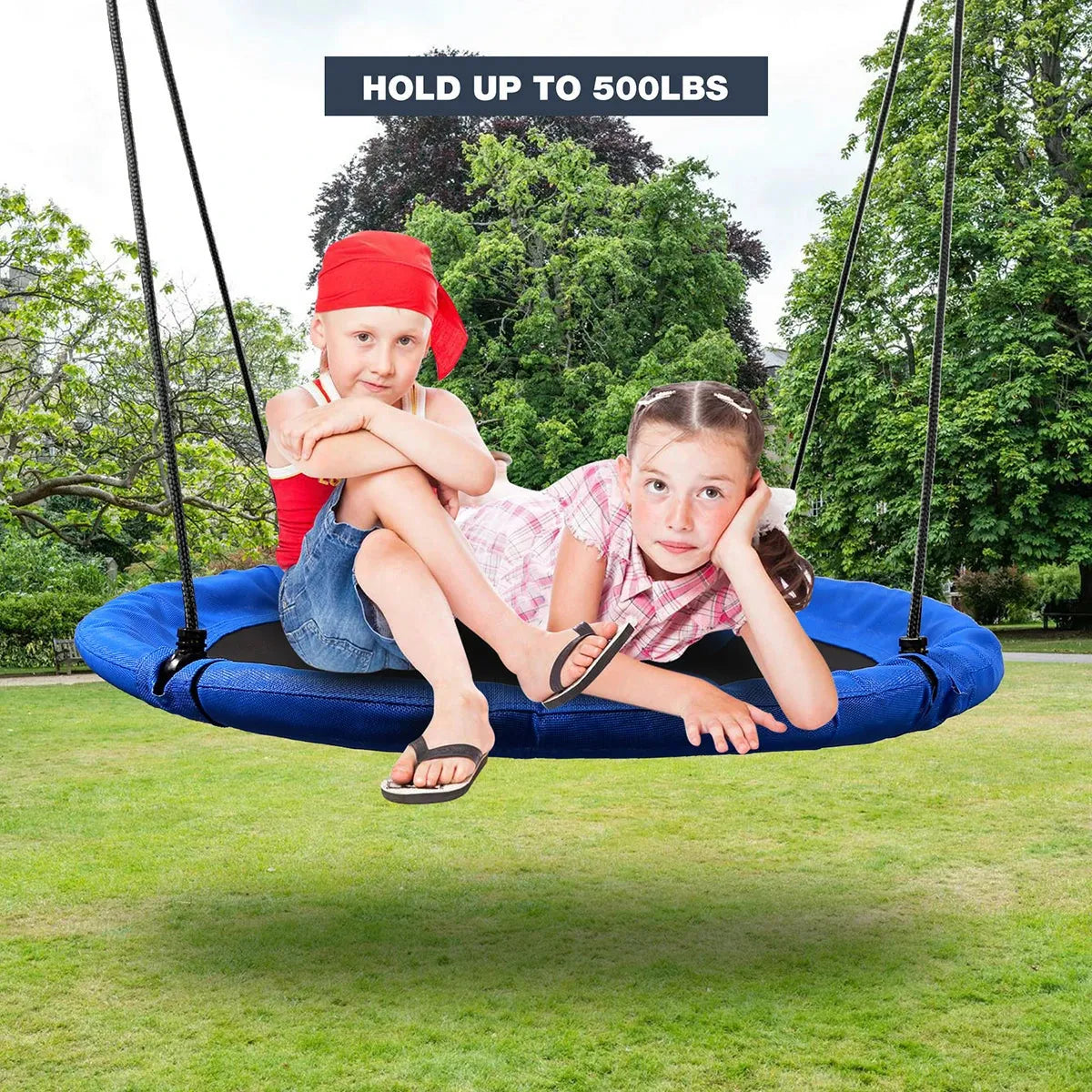40"/43" Round Saucer Tree Swing for Kids
