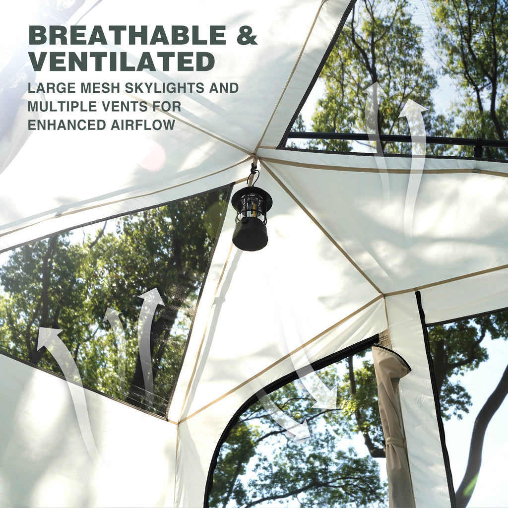 Large 6/8 Person Family Tent with Rainfly & Windproof