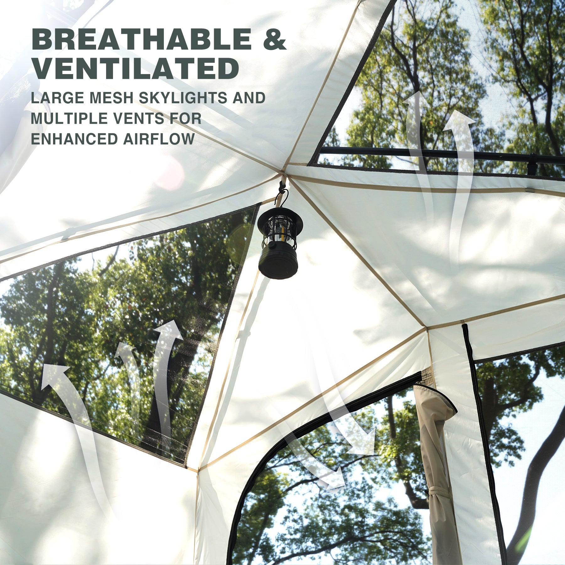 Large 6/8 Person Family Tent with Rainfly & Windproof