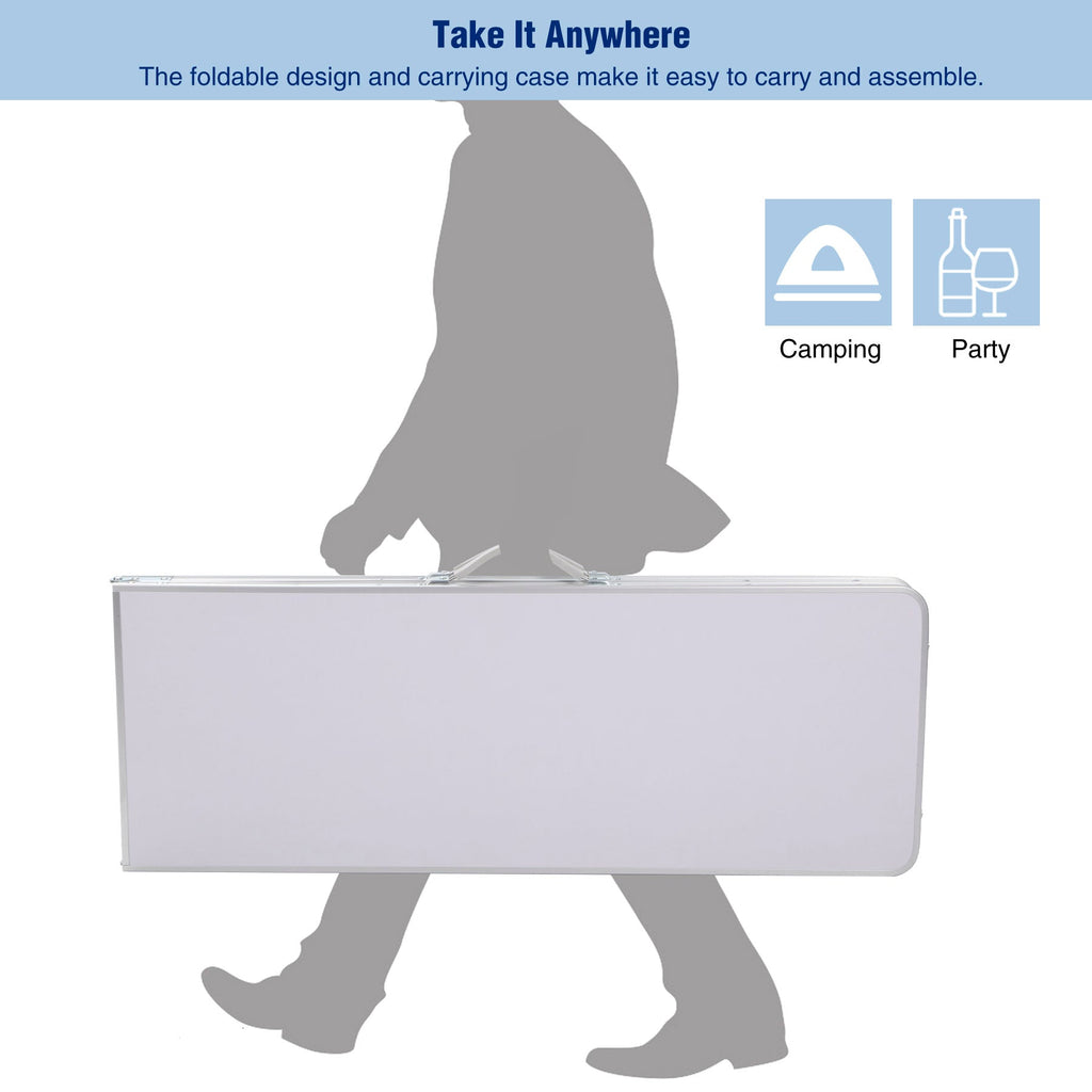 Portable Bar Table for Events  with Double Layer