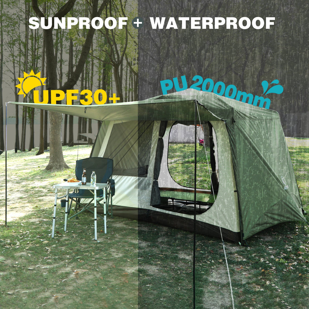 Large 6/8 Person Family Tent with Rainfly & Windproof