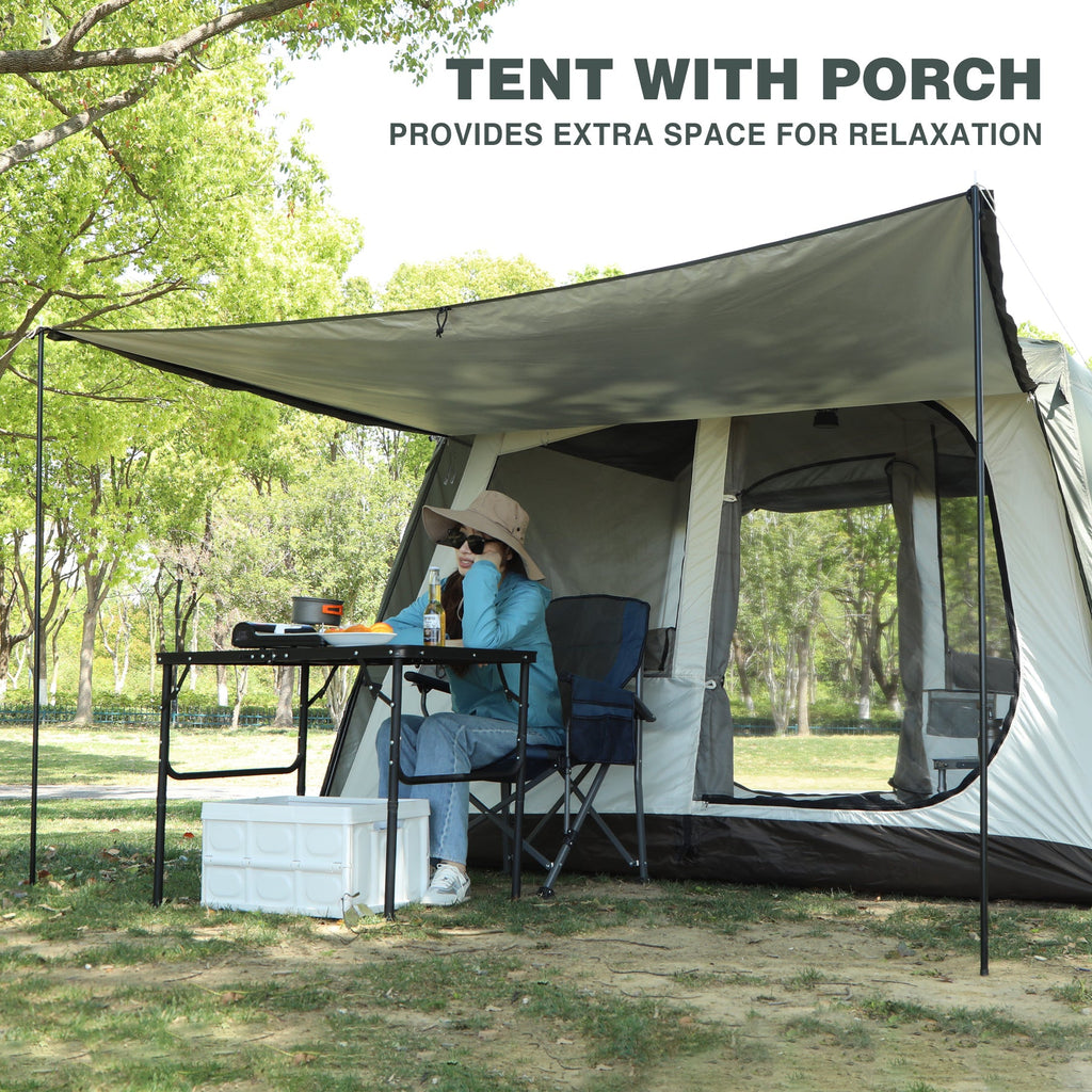 Large 6/8 Person Family Tent with Rainfly & Windproof