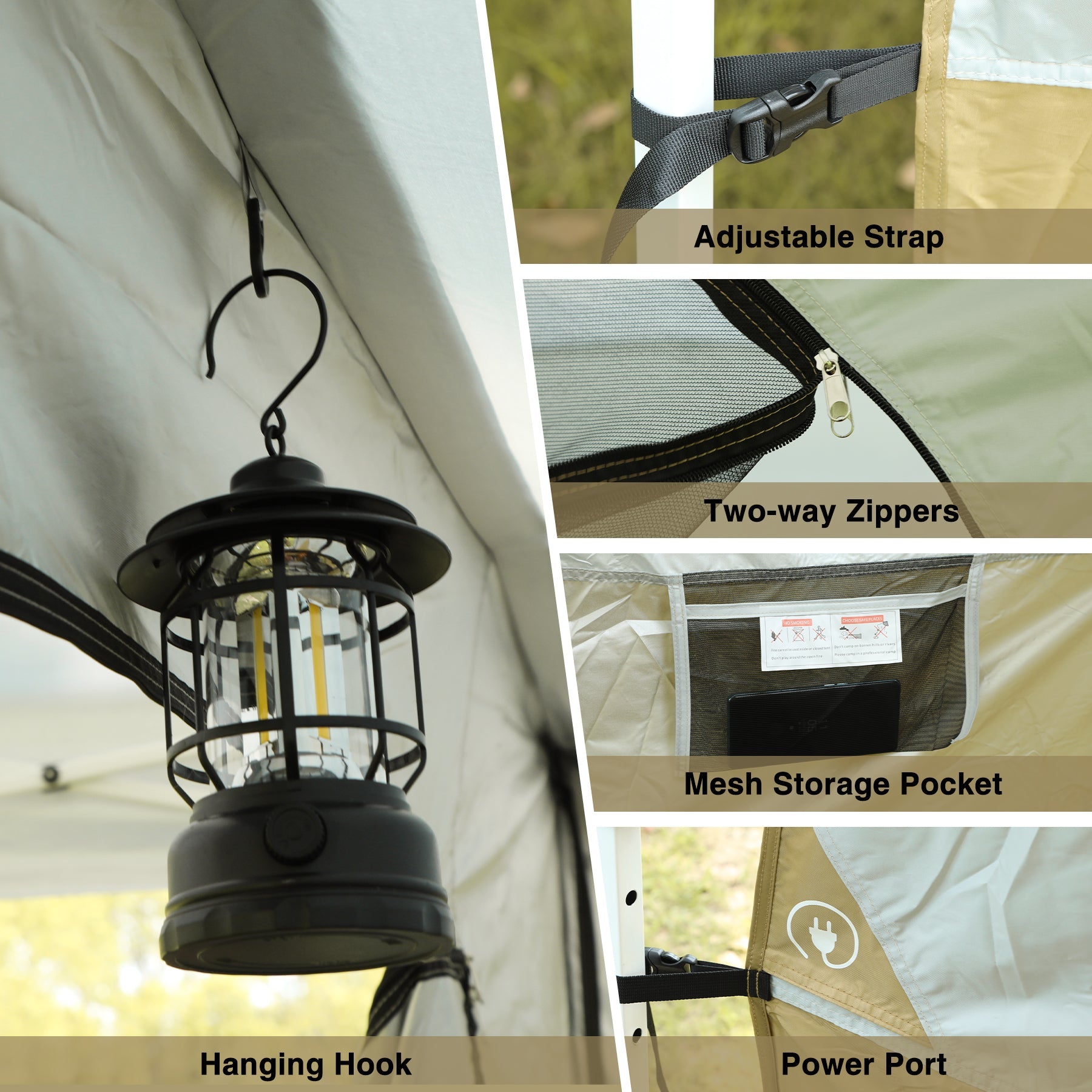 4-6 Person Side Tent for Pop Up Canopy Tent