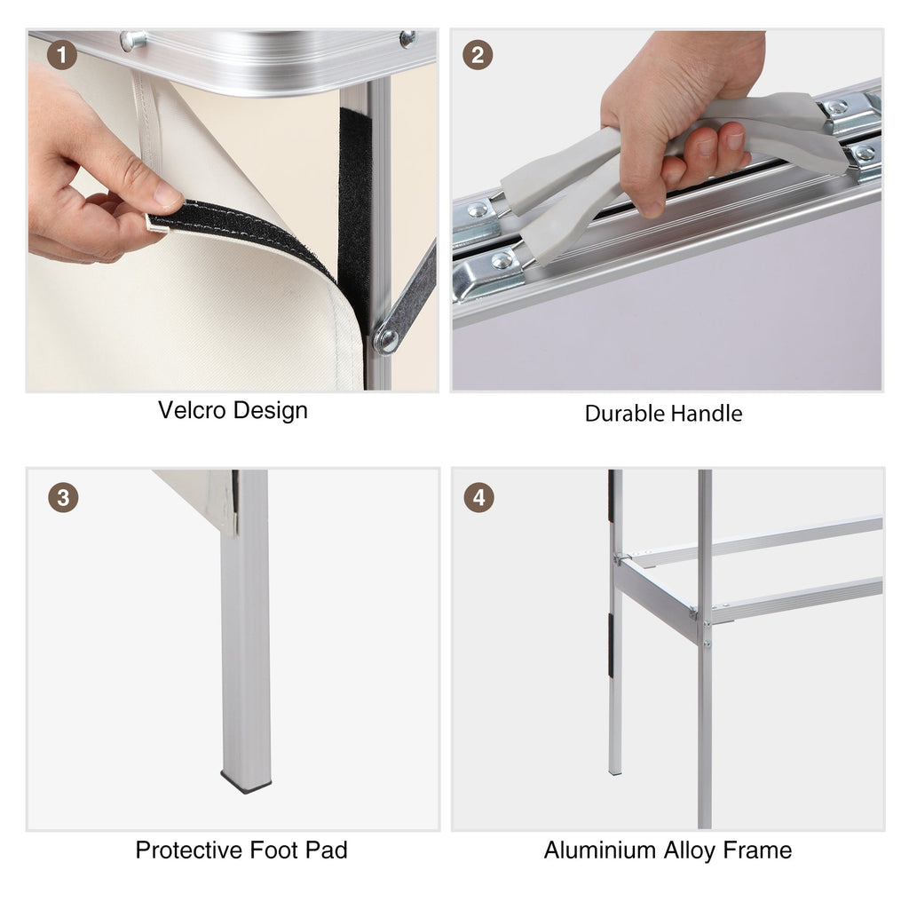 Portable Bar Table for Events  with Double Layer