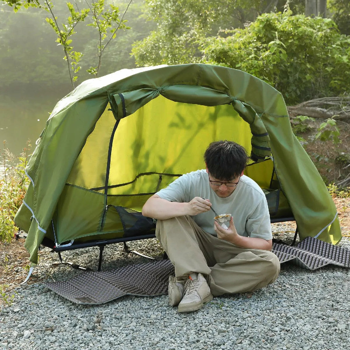 Folding Camping Cot Tent for 1 Person