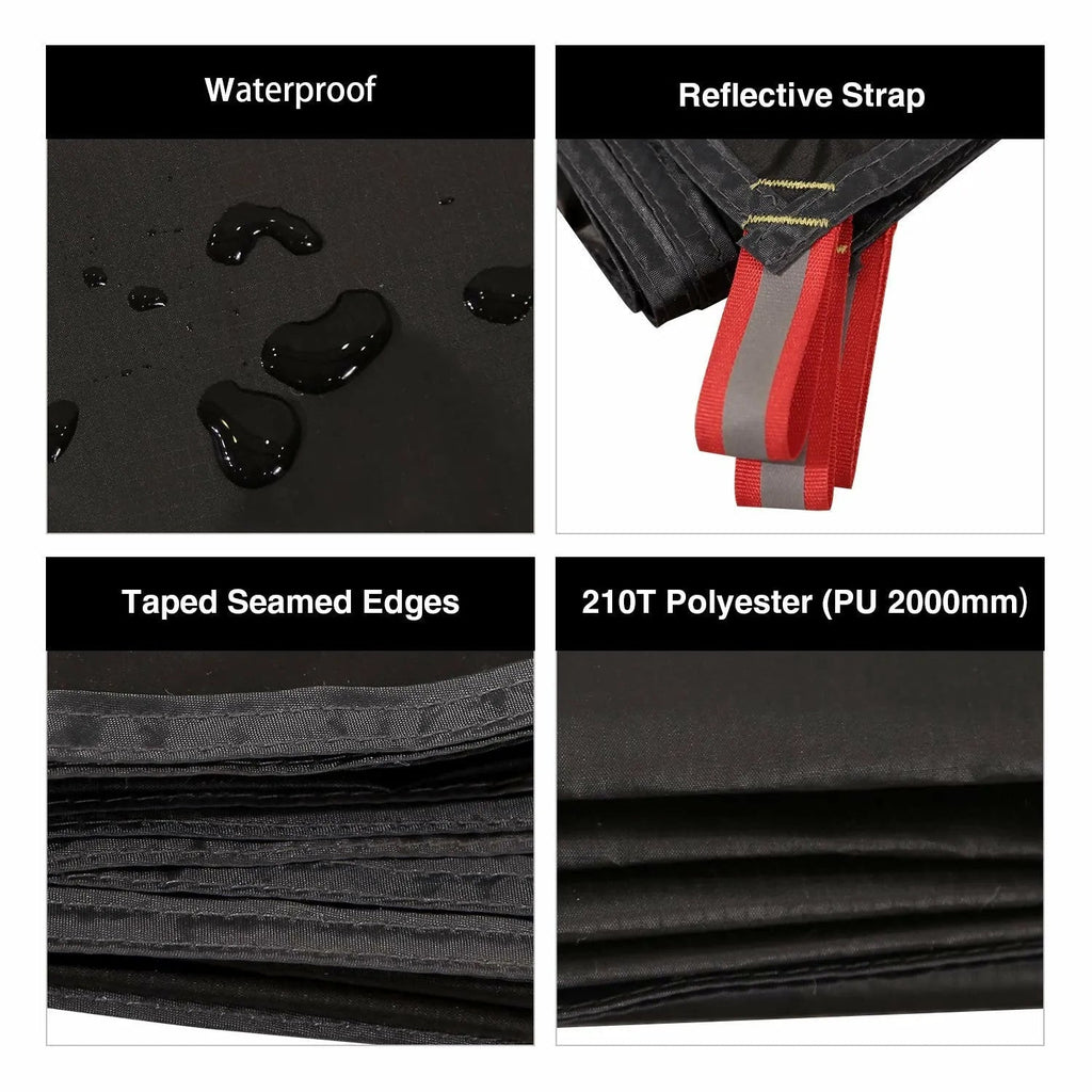 PU 2000 Waterproof Camping Tent Tarp, Ultralight Tent Footprint
