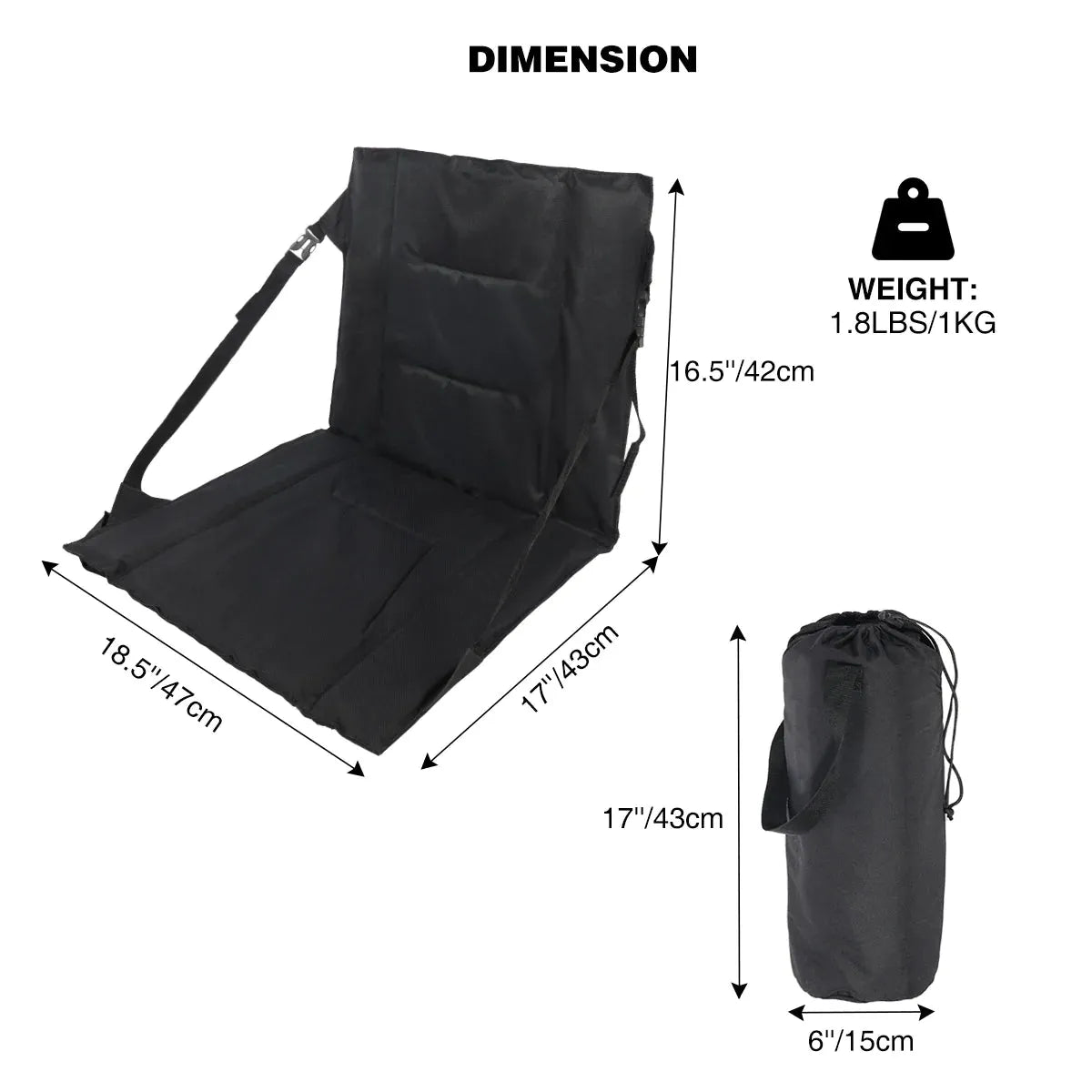 Folding Stadium Seat Cushion for Bleachers
