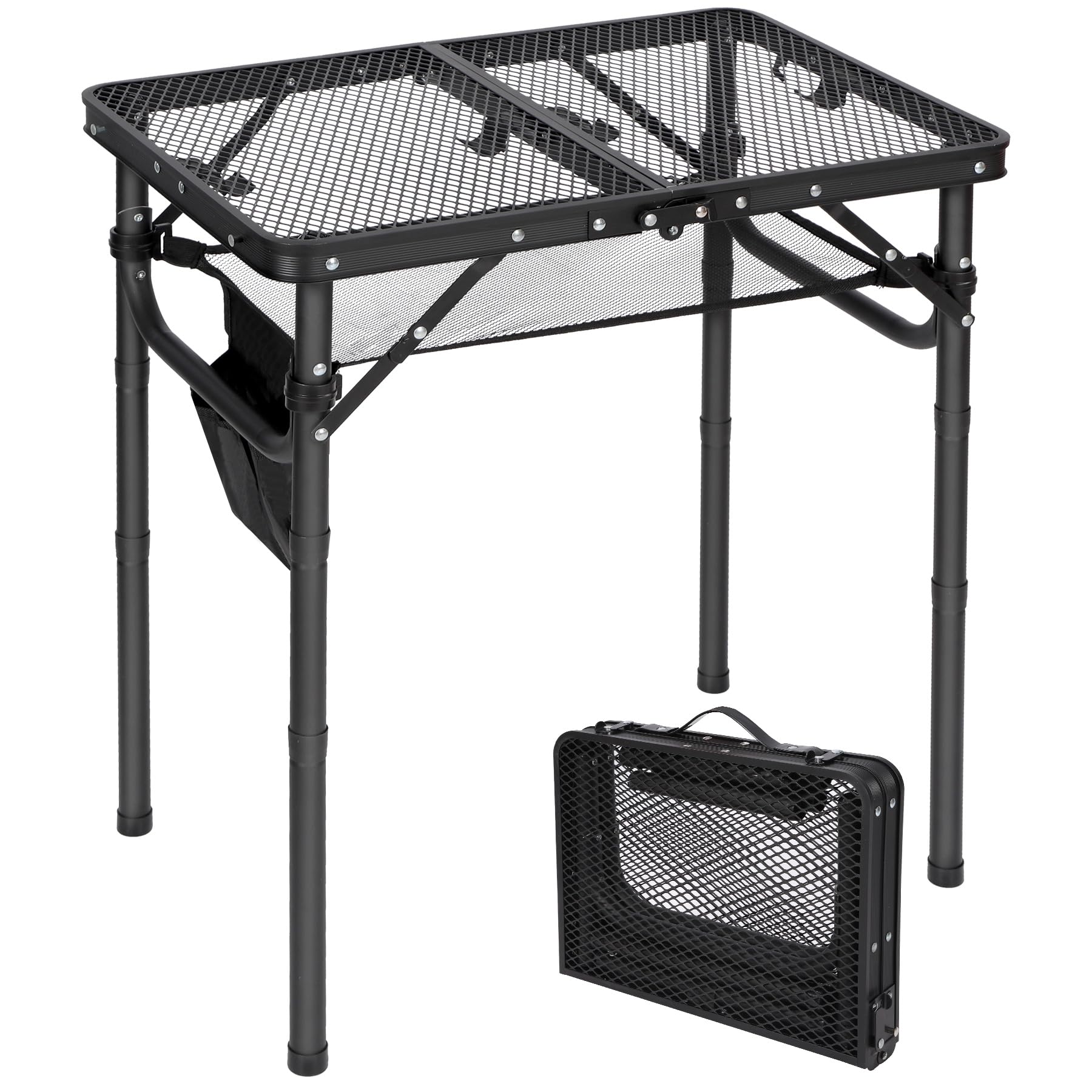 Grill Table for Outside with 3 Adjustable Heights