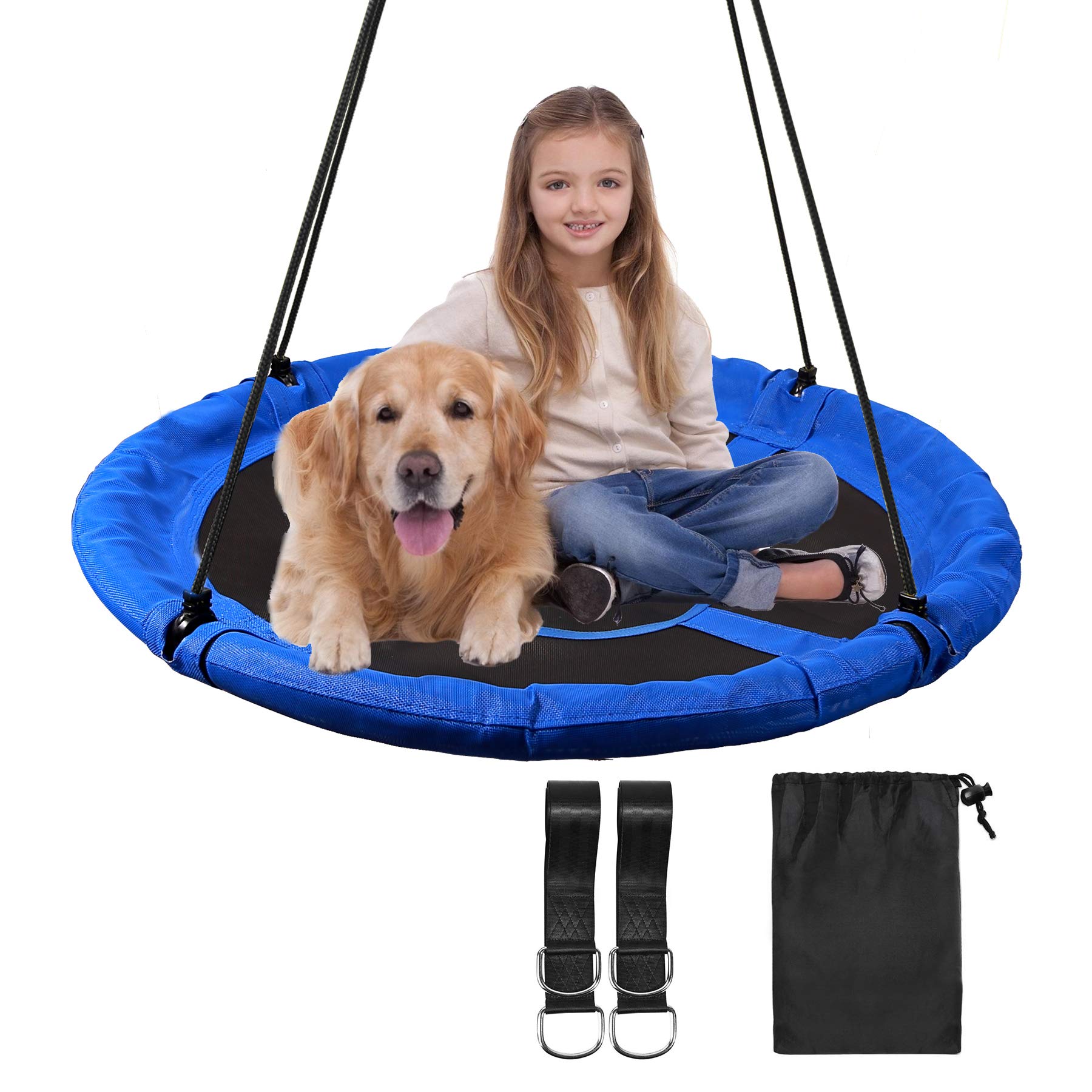 40"/43" Round Saucer Tree Swing for Kids