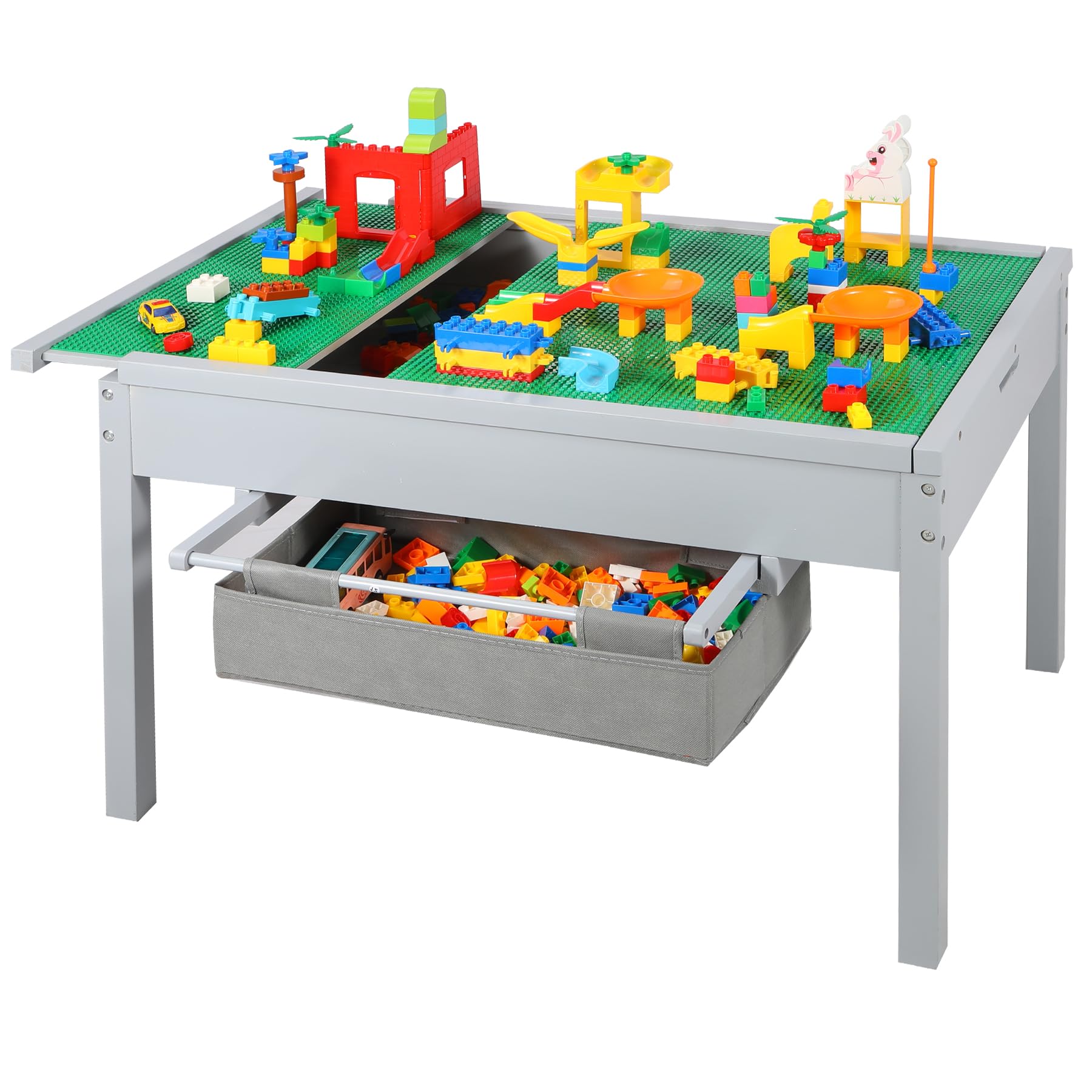 2 in 1 Kids Activity Table with Storage Drawers
