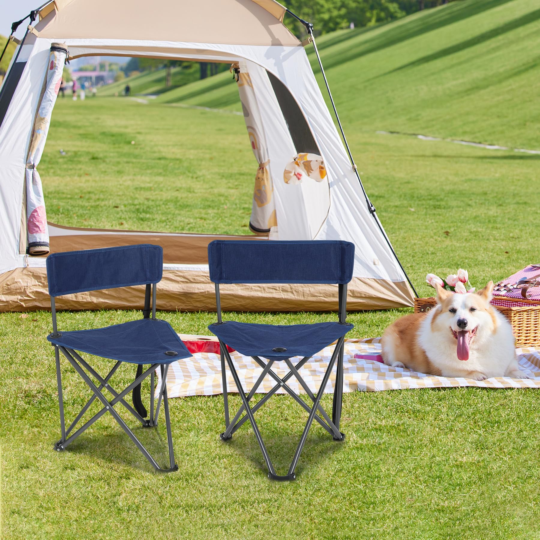 2 Pack Tripod Chairs for Adults