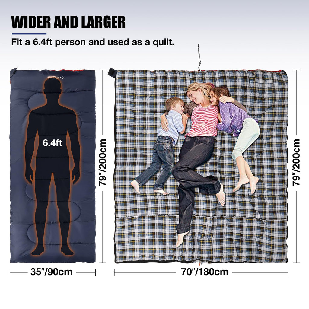 Cotton Flannel Sleeping Bag for Camping Backpacking