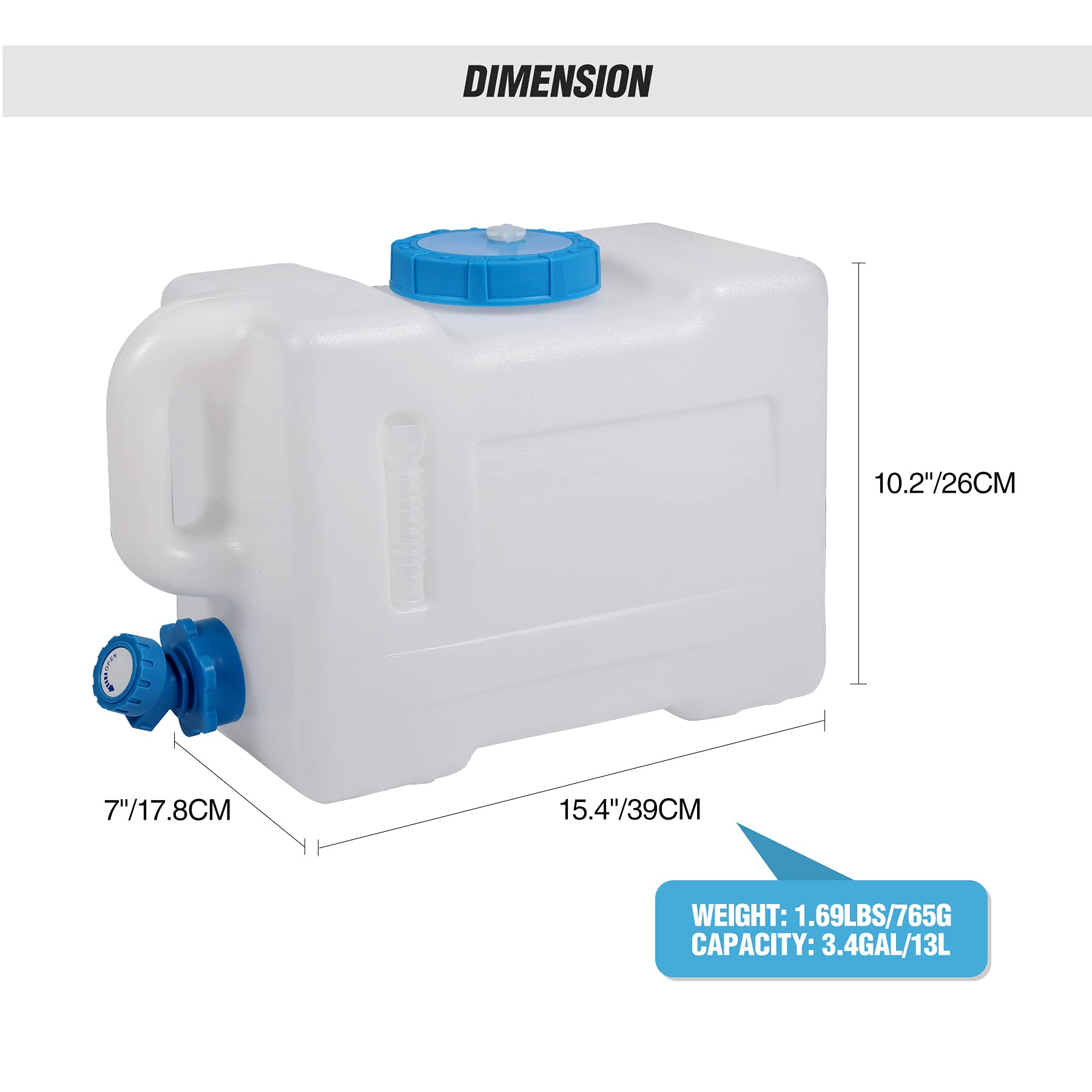 Portable Camping Water Container with Spigot and Wheels