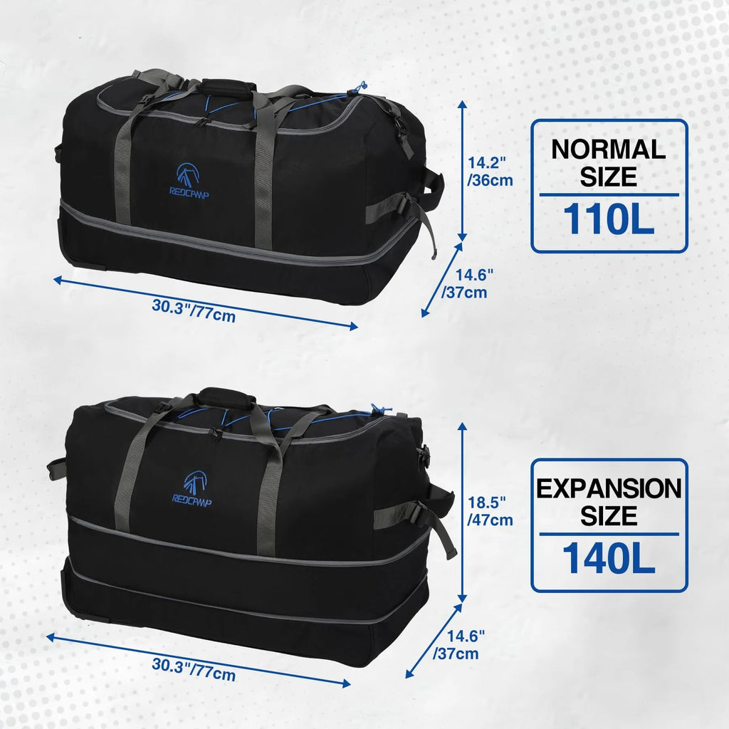 Foldable Duffle Bag with Wheels for Travel 85/120L