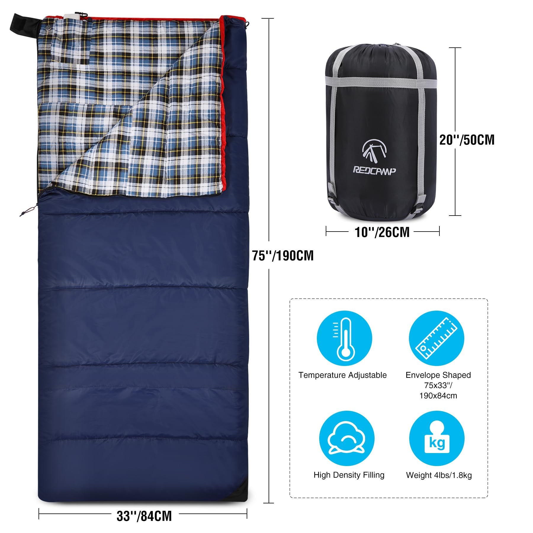 Heated Sleeping Bag with 3 Temperature