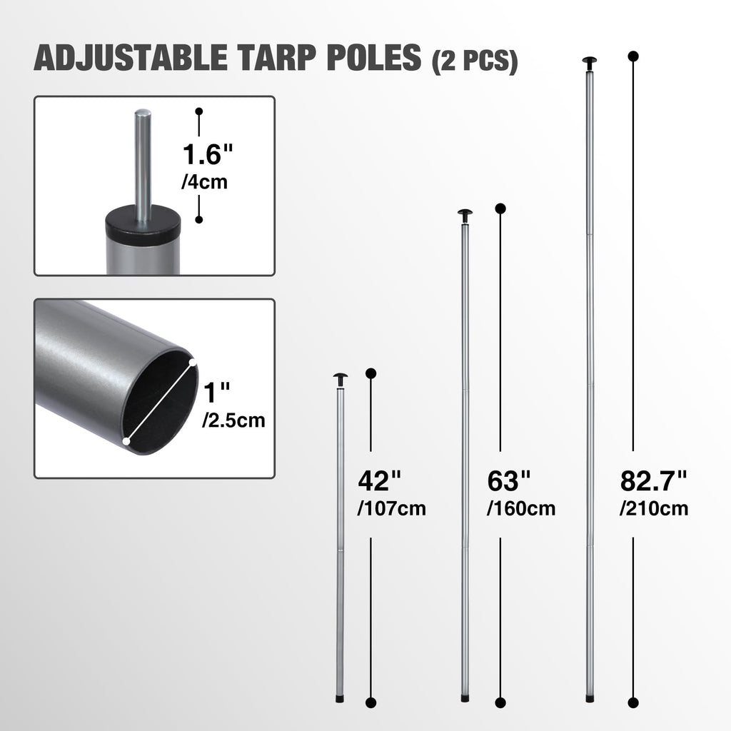 10x17ft Waterproof Camping Tarp