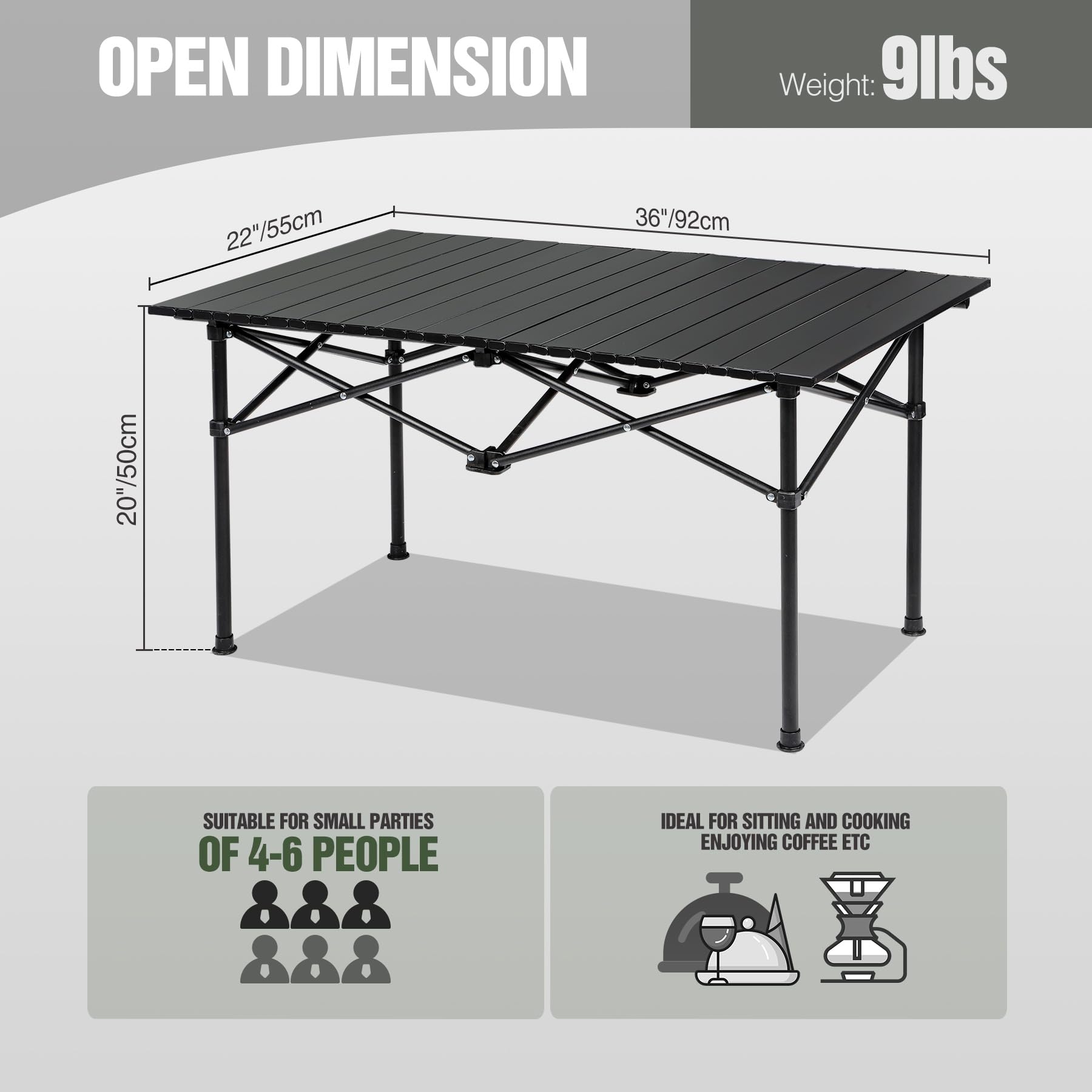 Roll Up Camping Table That Fold Up