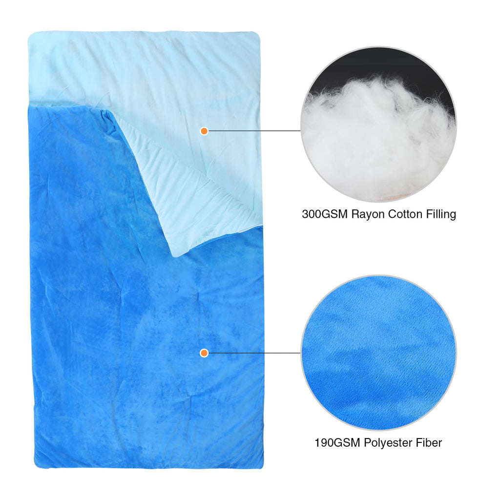 Soft Cotton Sleeping Bag for Boys and Girls Blue Pink