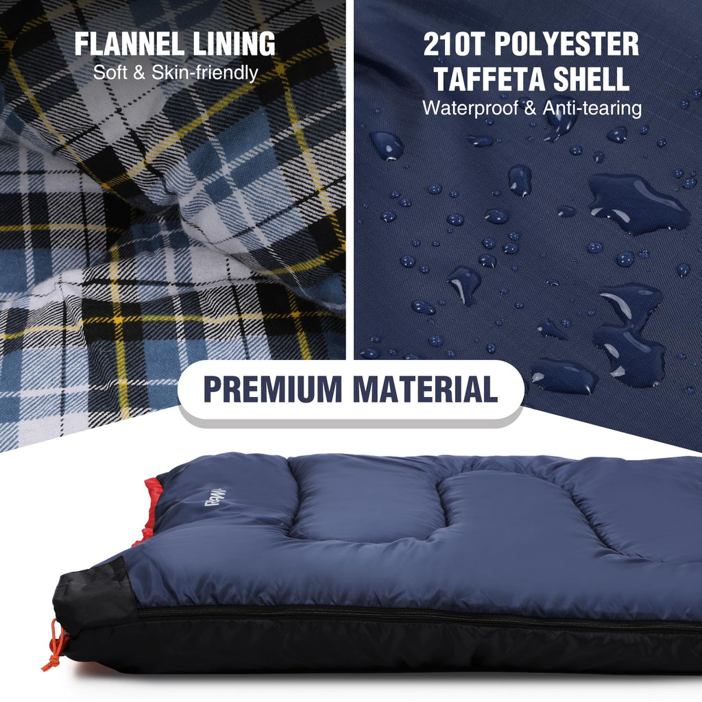 Cotton Flannel Sleeping Bag for Camping Backpacking