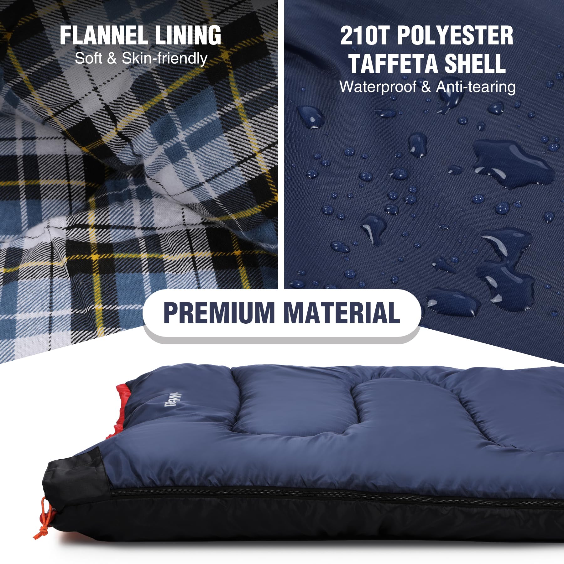 Cotton Flannel Sleeping Bag for Camping Backpacking
