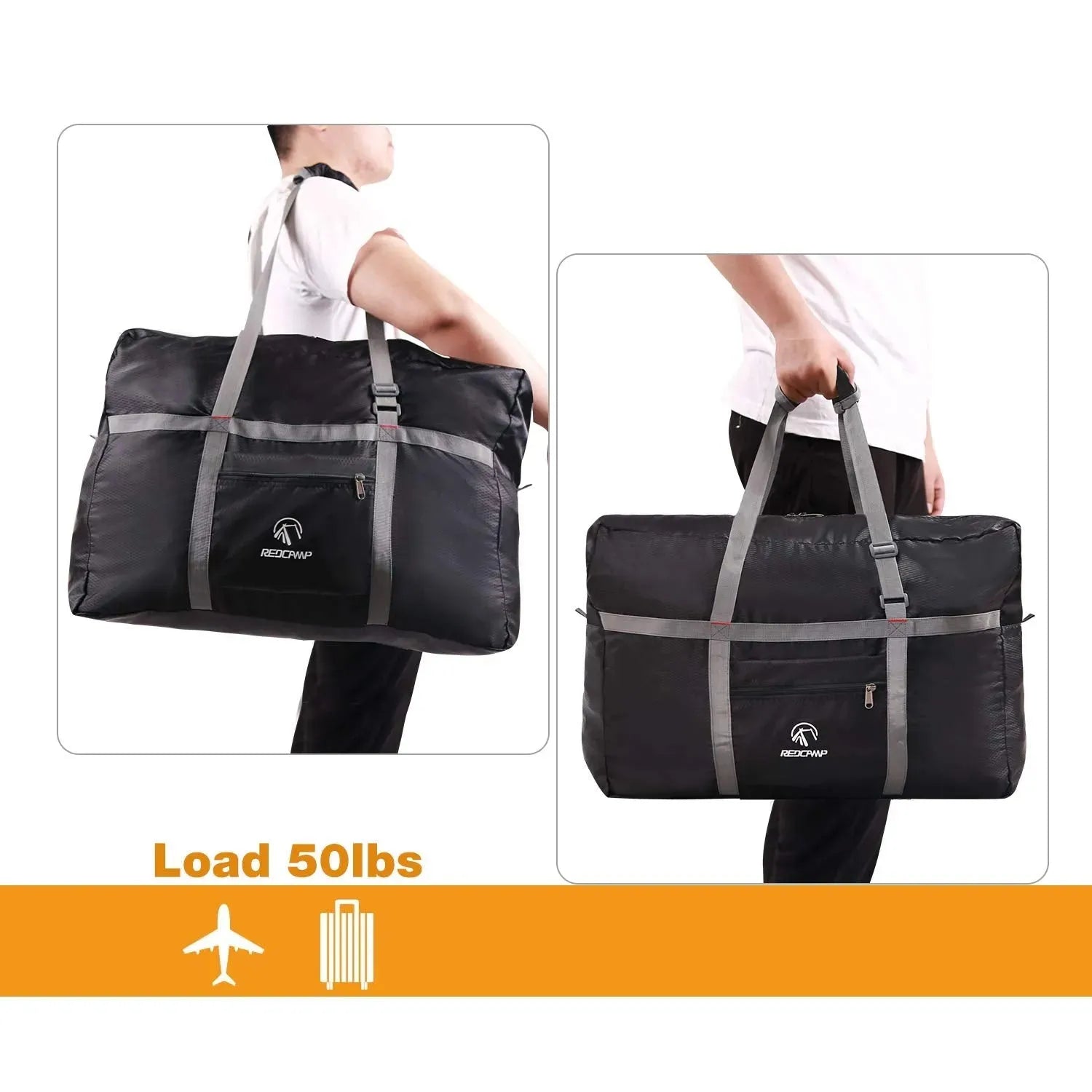 75/96L Large Foldable Travel Bag Lightweight Sports Bag