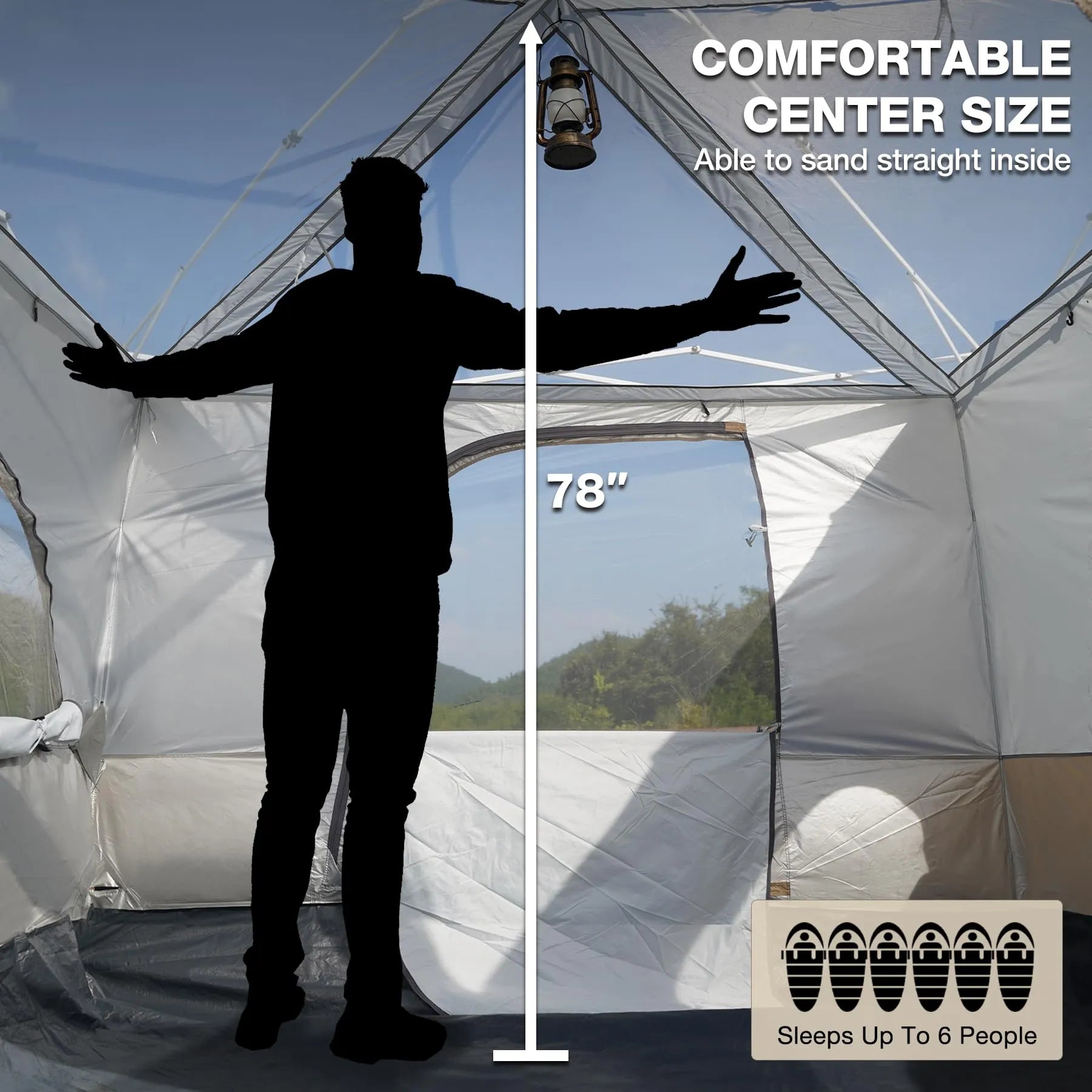 Camping Cube Inner Tent for 10'x10' Pop Up Canopy (Canopy & Frame NOT Included)