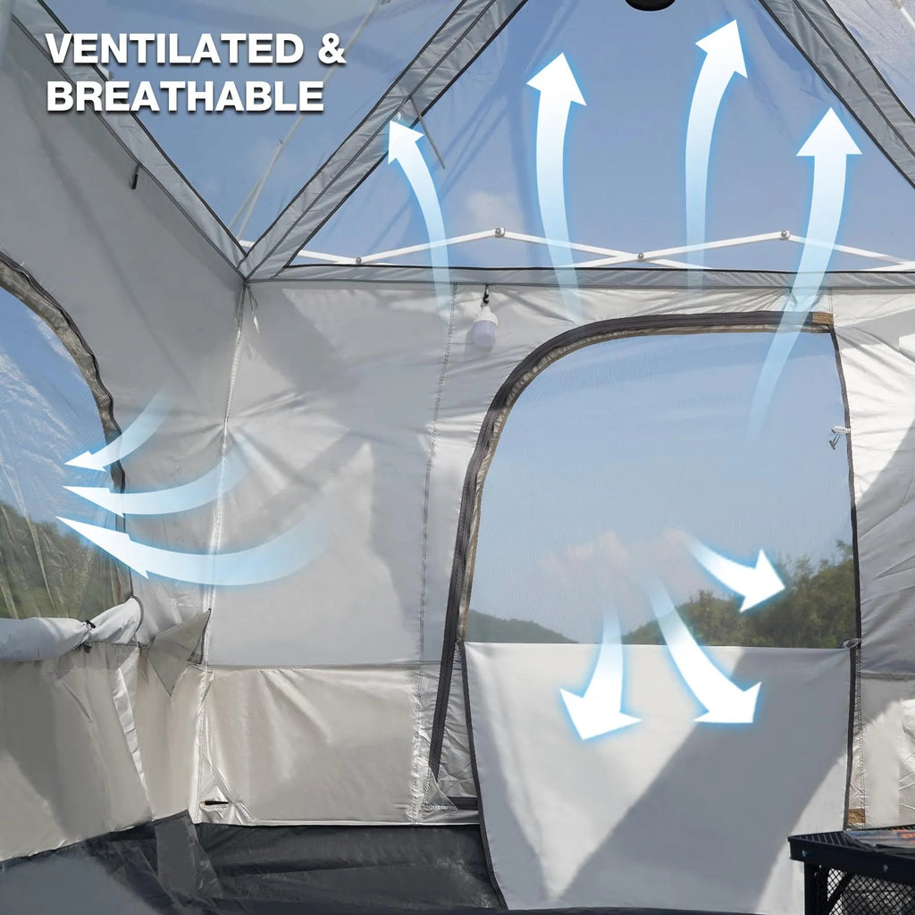 Camping Cube Inner Tent for 10'x10' Pop Up Canopy (Canopy & Frame NOT Included)