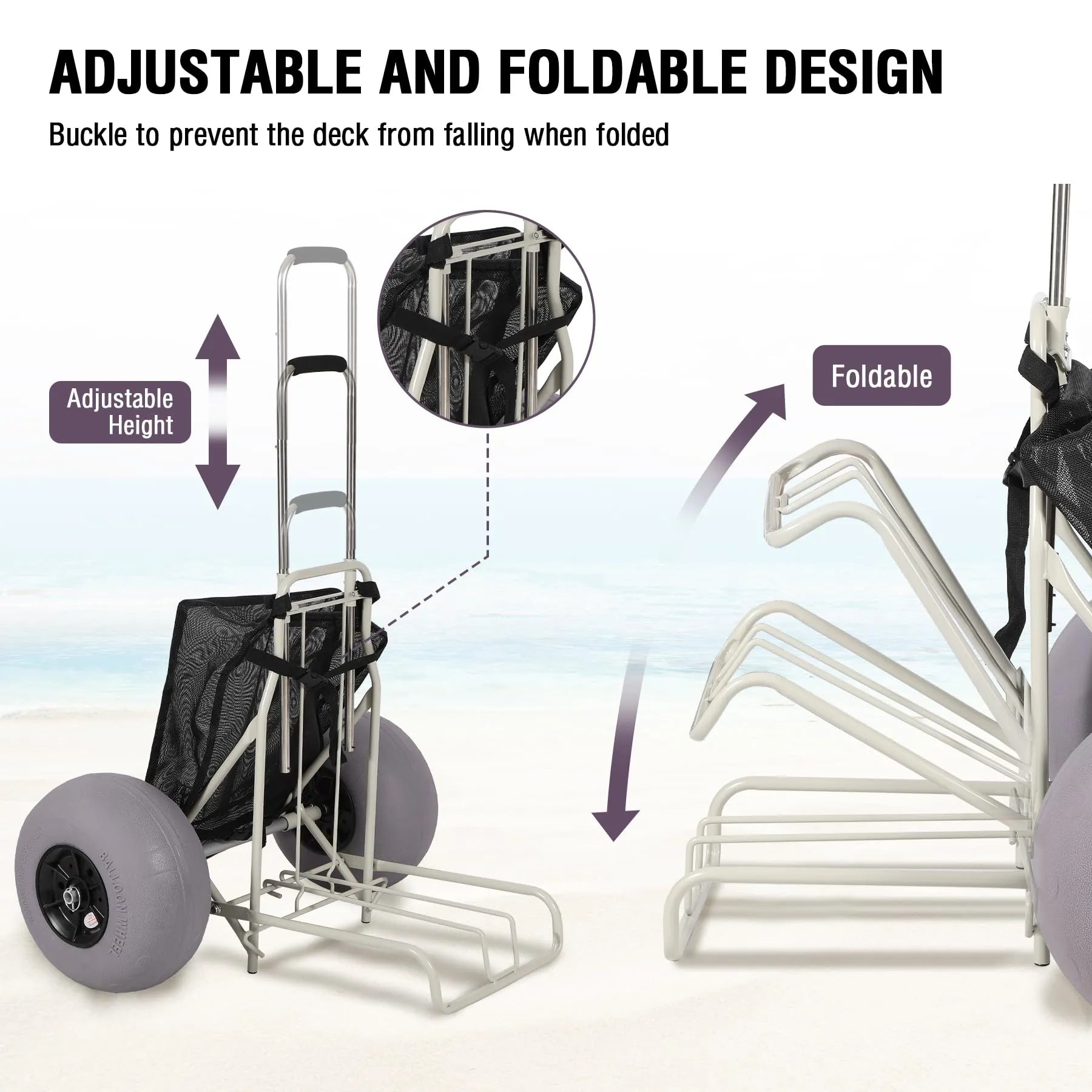 Balloon Wheel Beach Cart for Sand