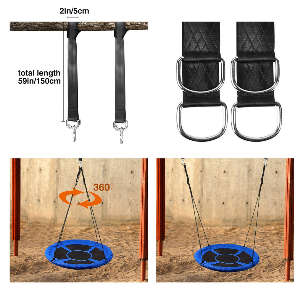 40"/43" Round Saucer Tree Swing for Kids