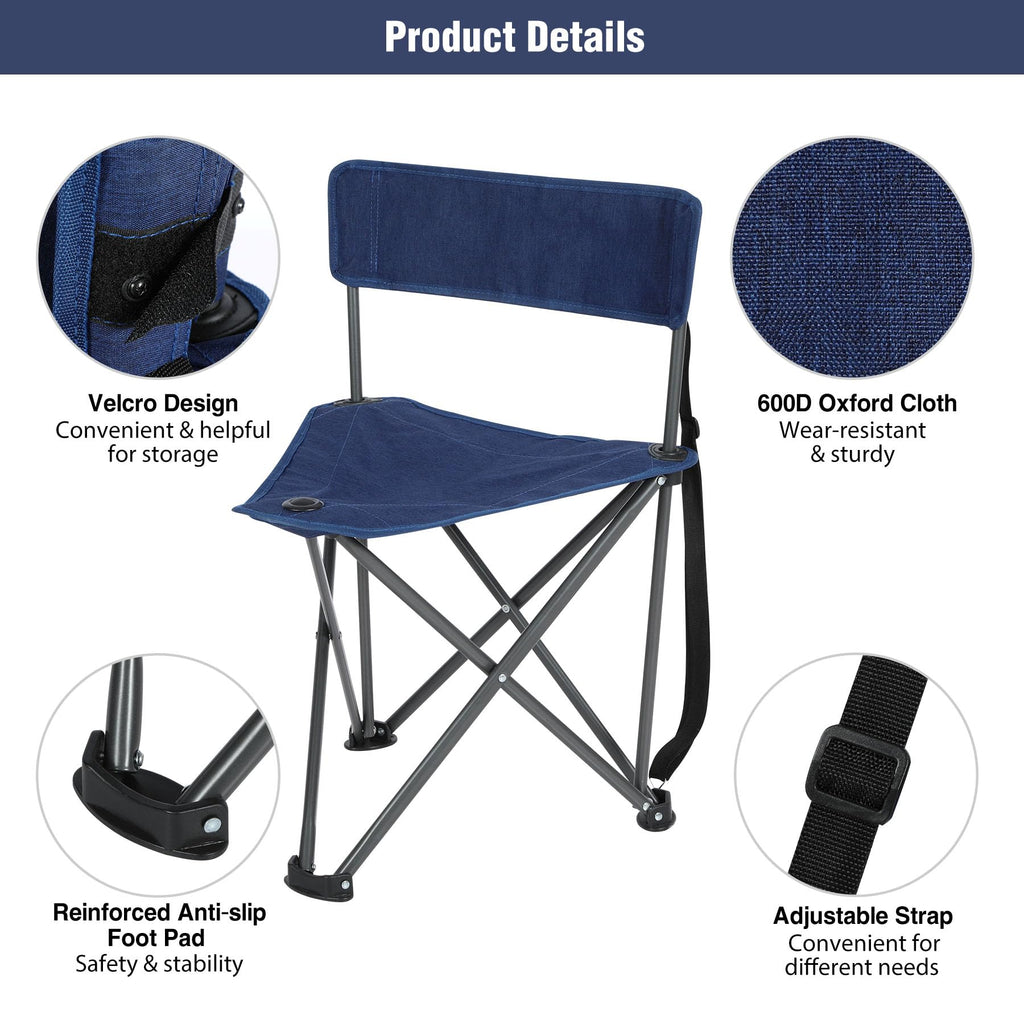 2 Pack Tripod Chairs for Adults