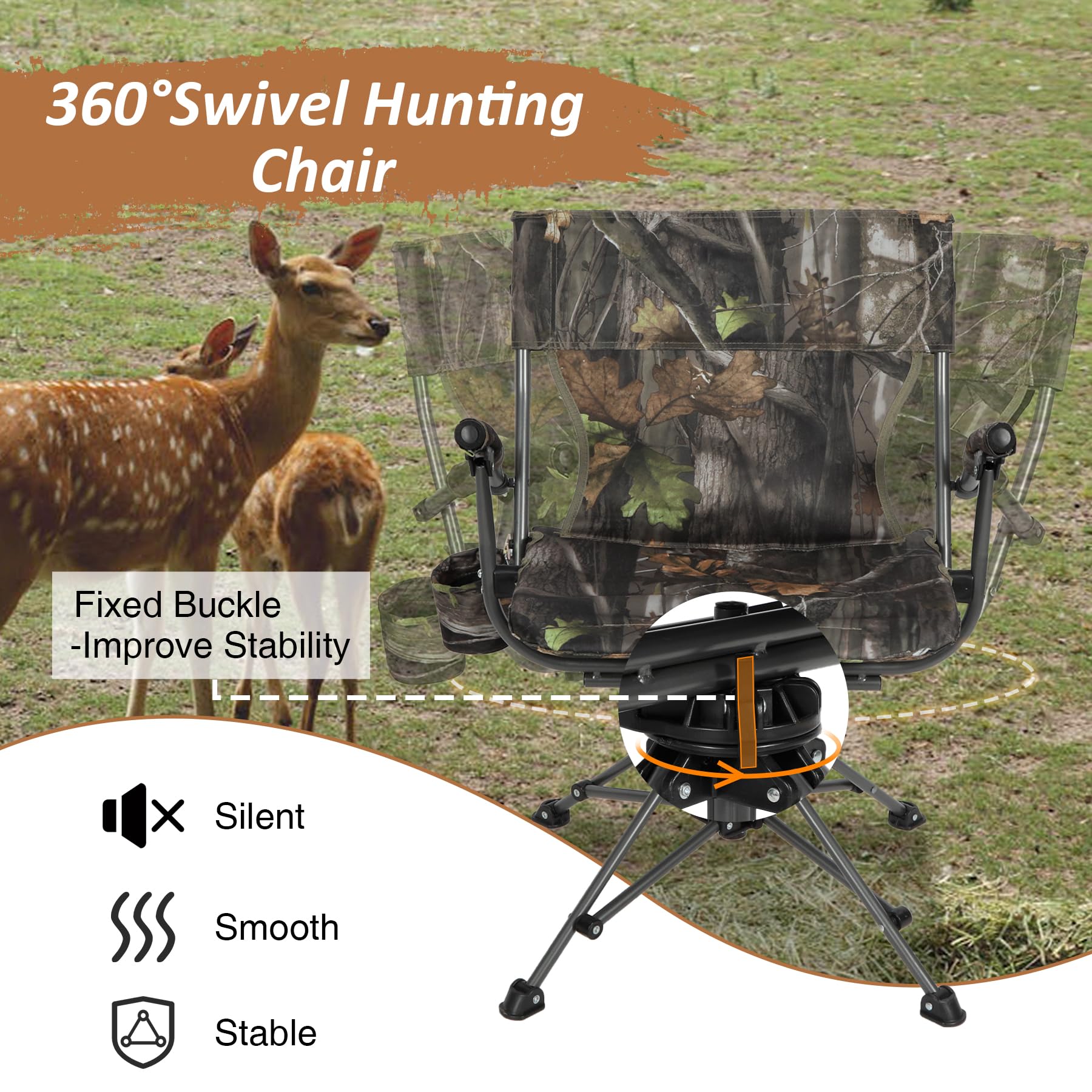 360°  Swivel Hunting Chair for Blinds