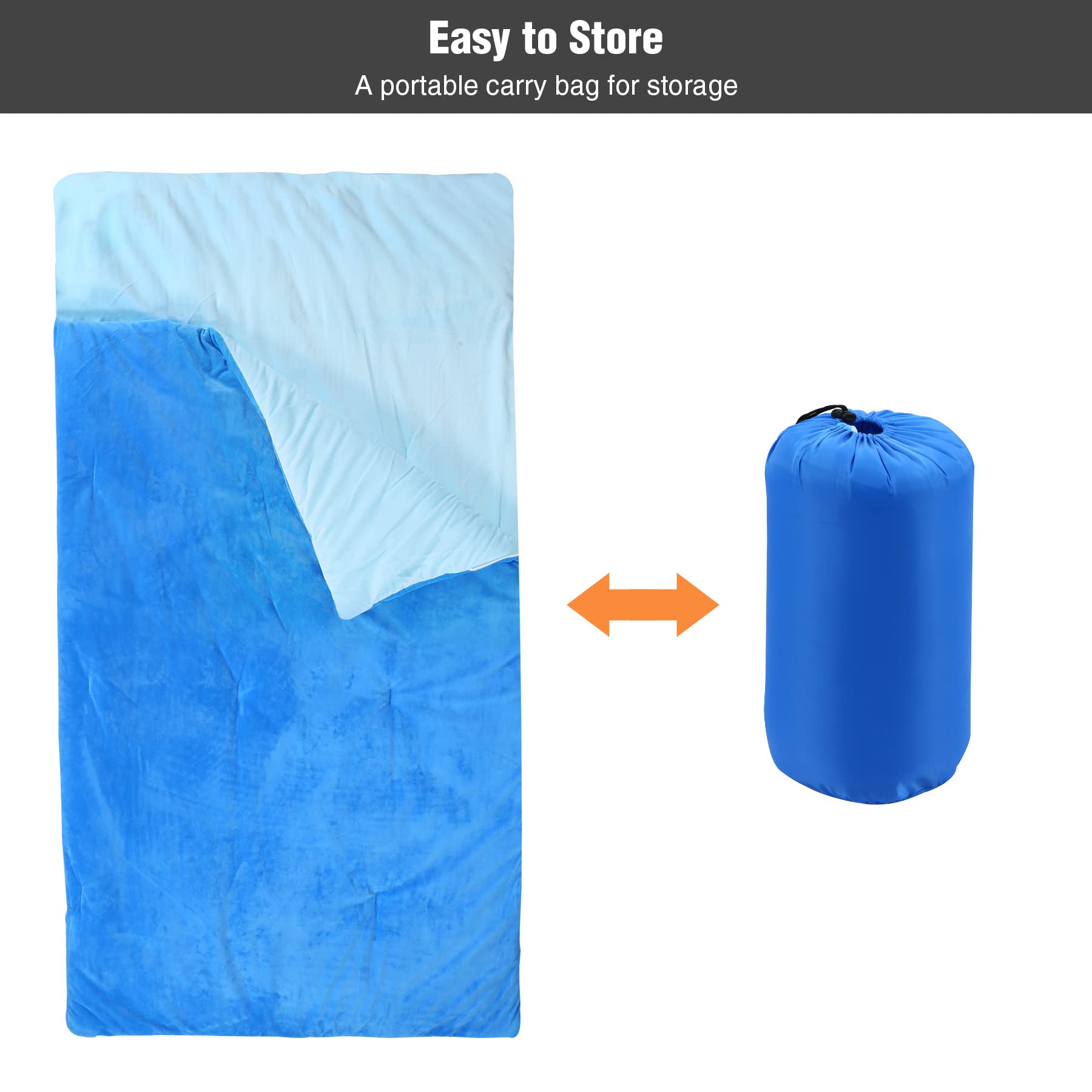 Soft Cotton Sleeping Bag for Boys and Girls Blue Pink