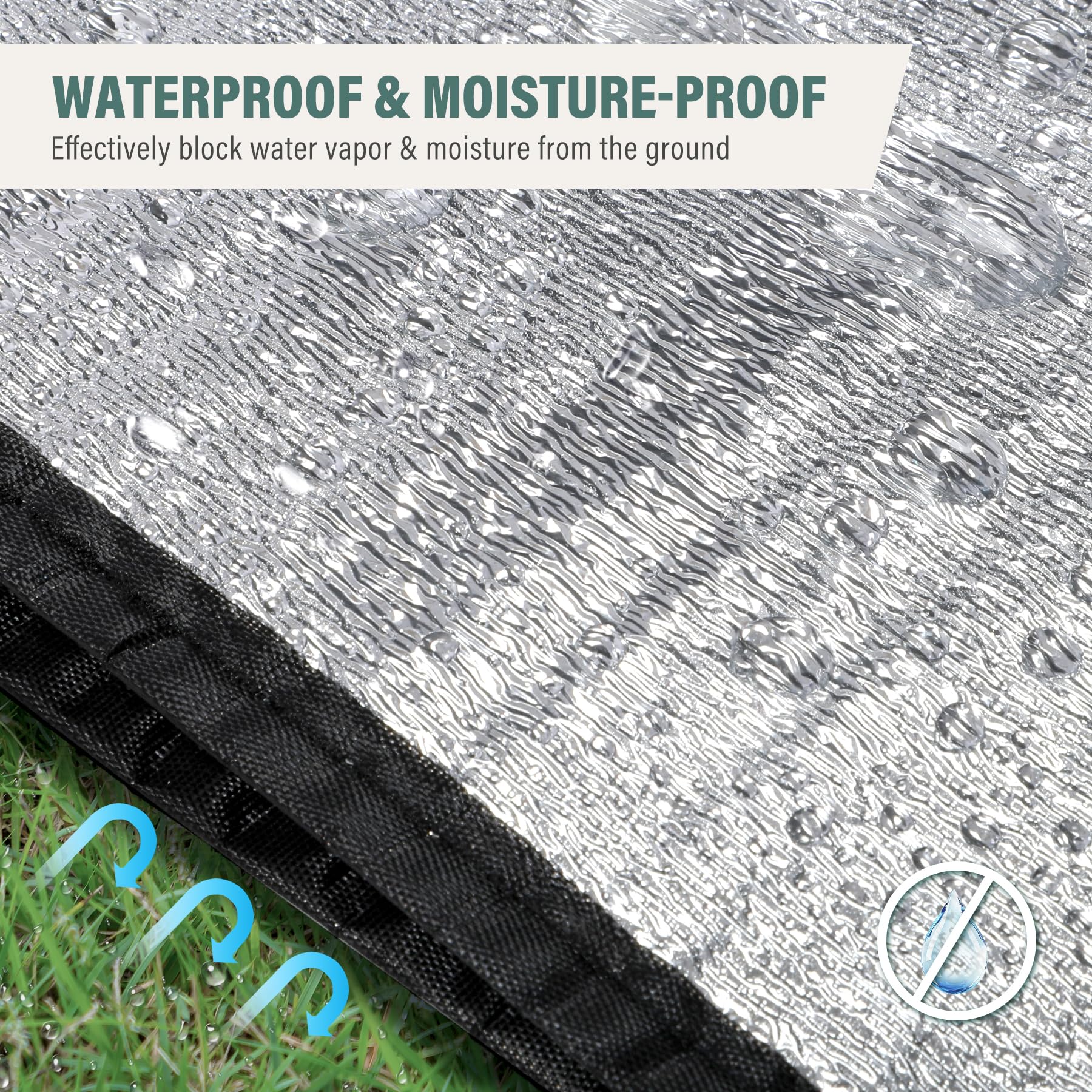 Camping Mat Foam Foil Blanket, 79"x59" Aluminum Foil Mat