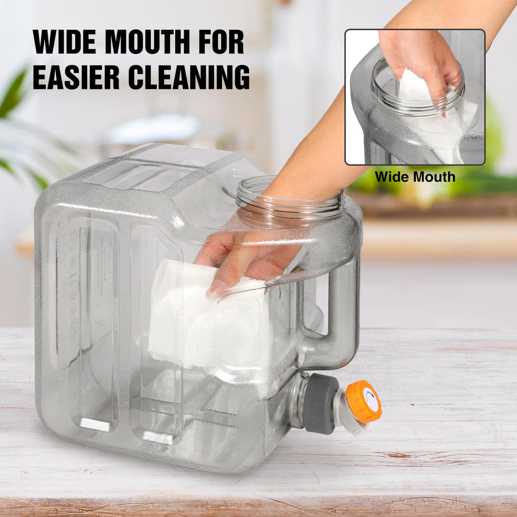 4 Gallon BPA Free Water Container, Portable Water Storage Tank with Spigot