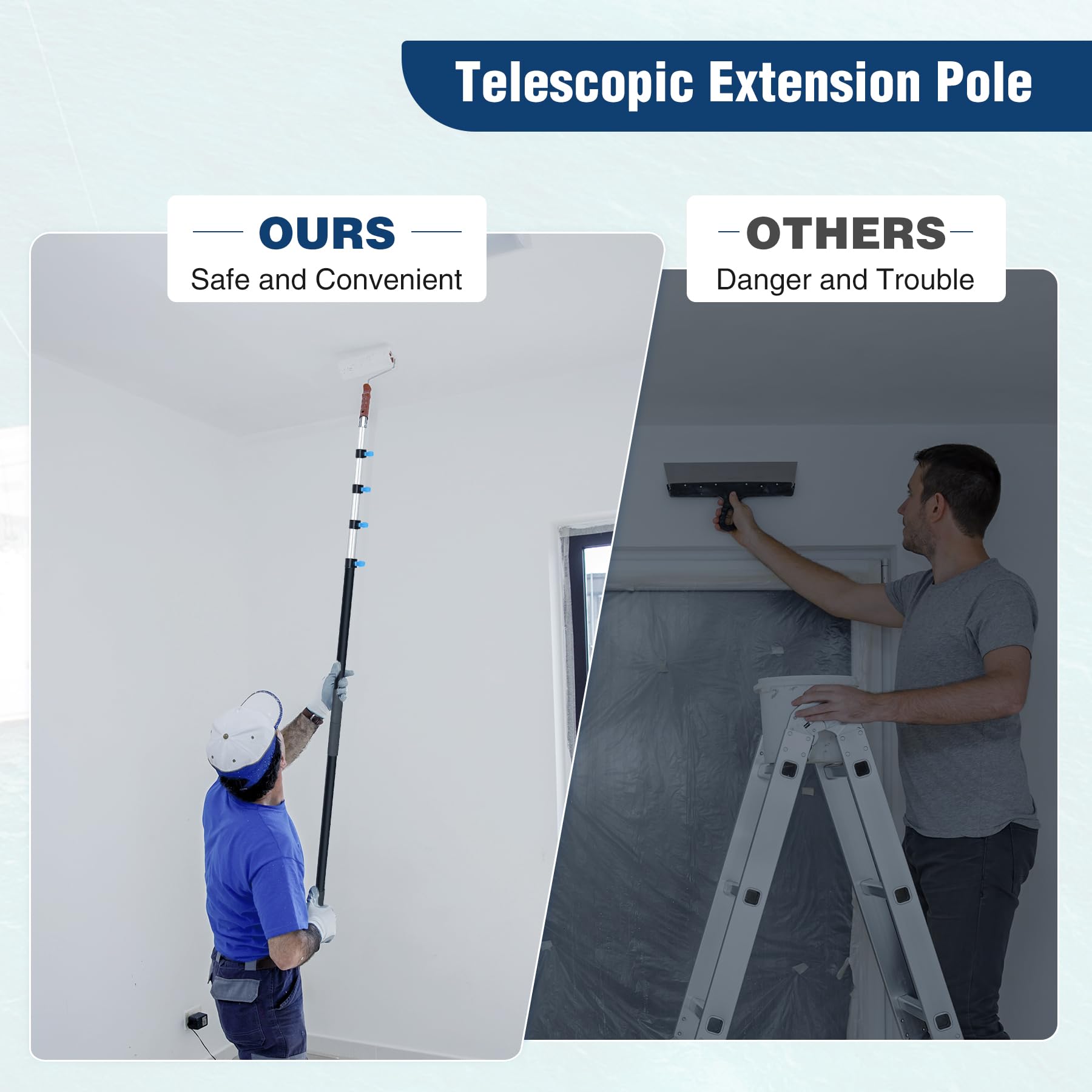 Multi-Purpose 24ft Long Telescoping Extension Pole