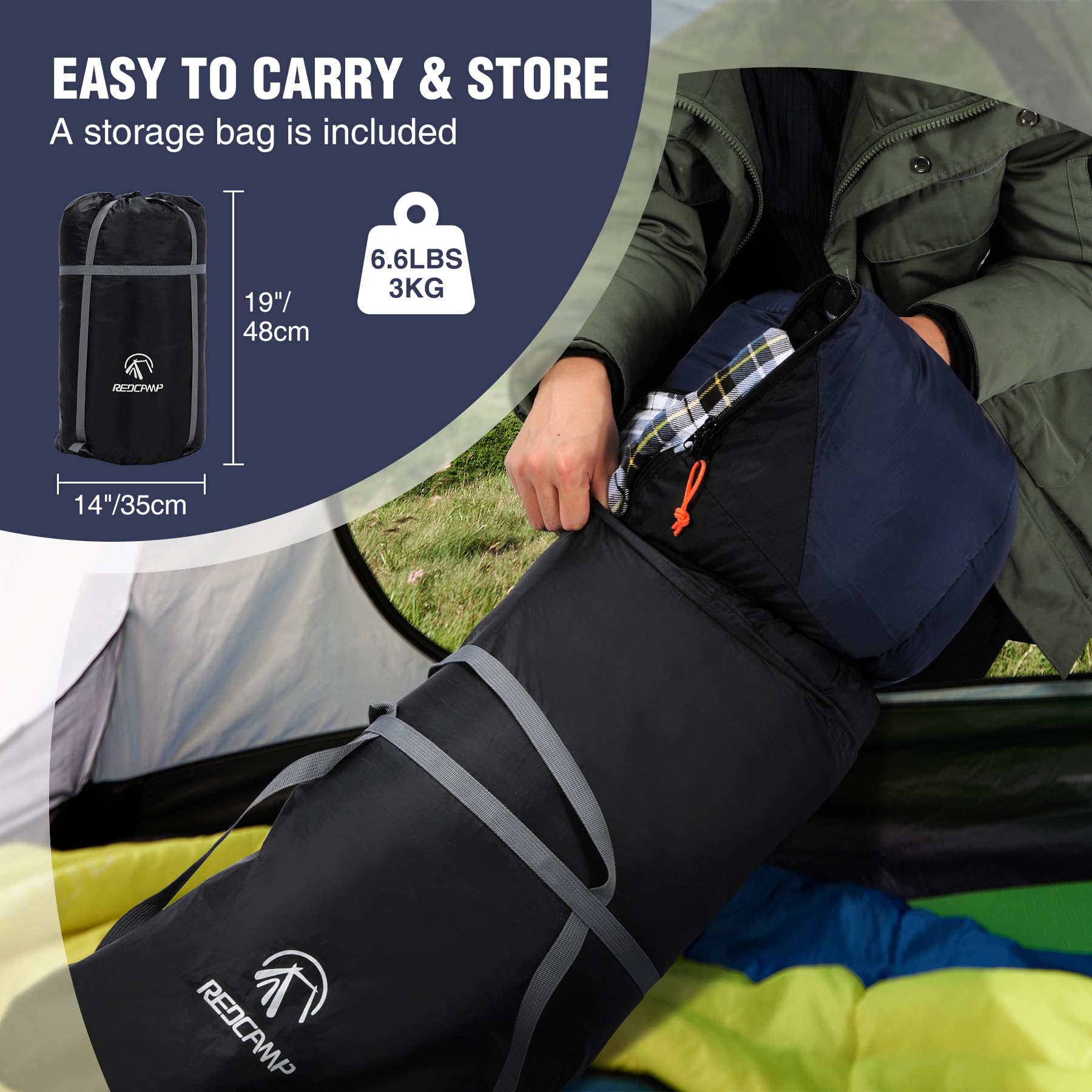 Cotton Flannel Sleeping Bag for Camping Backpacking