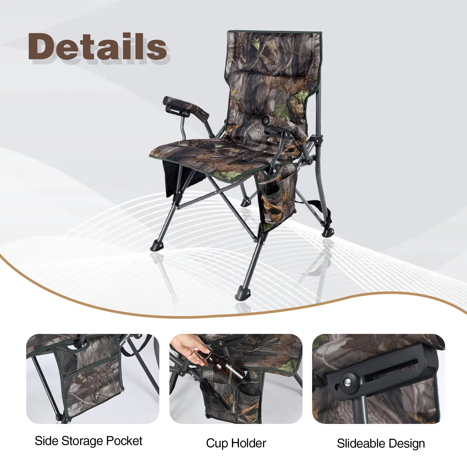 Oversized Hunting Chairs for Blinds with Thickened Cotton